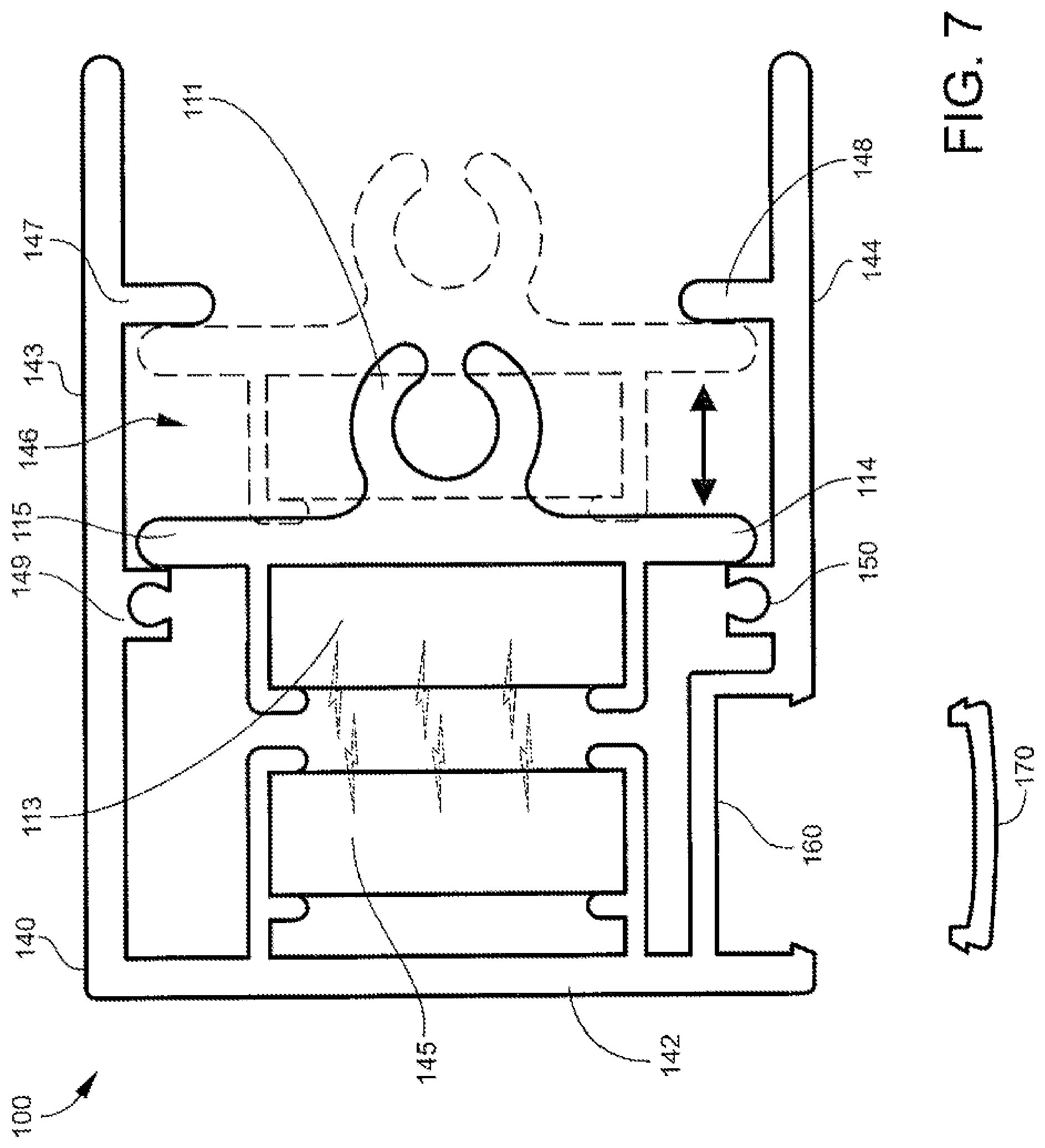 Patent US12338683 Figure 7 – Self-tensioning magnetic tracks and track assemblies