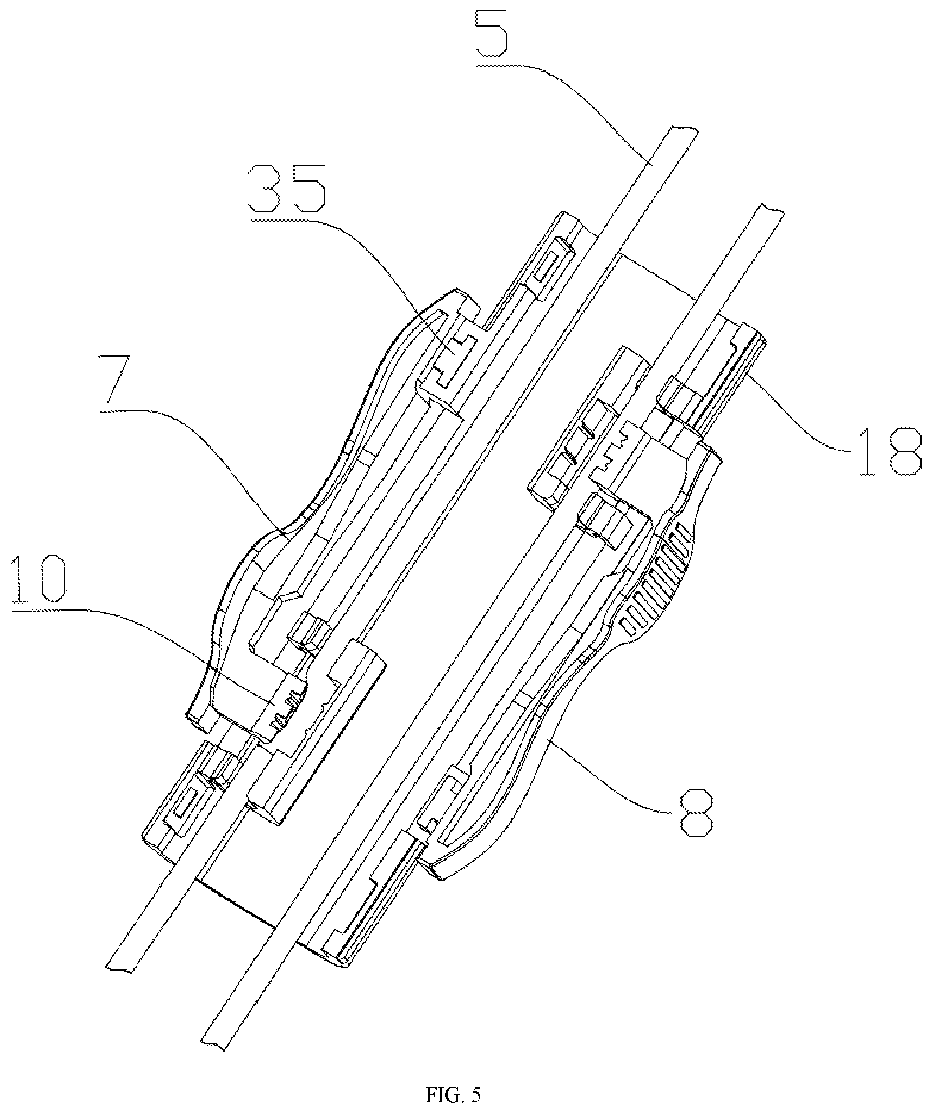 Patent US12338684 Figure 4 – Child-resistant roller blind lifting fixing rod and use method thereof