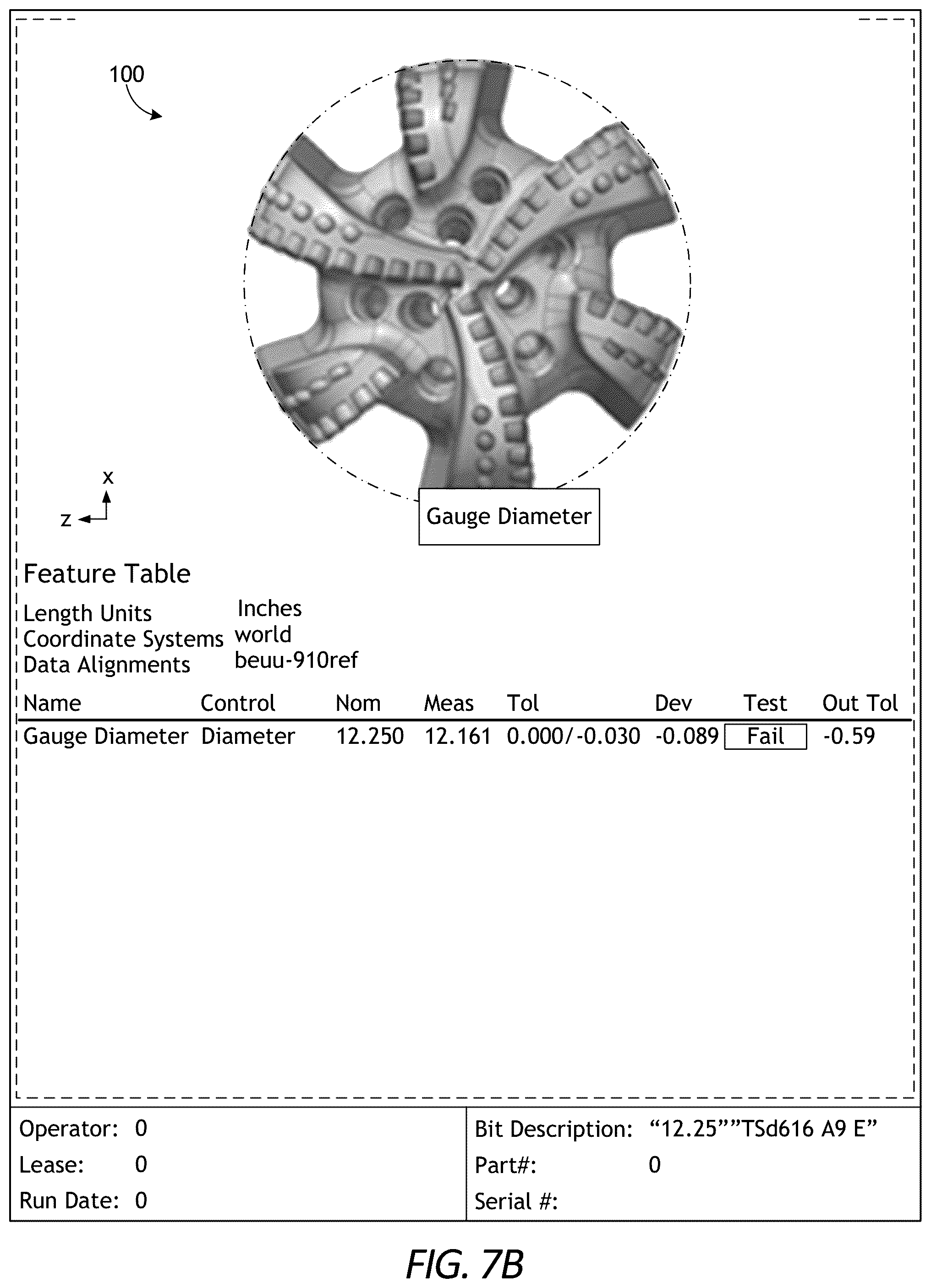 Patent US12338686 Figure 8 – Wear data quantification for well tools