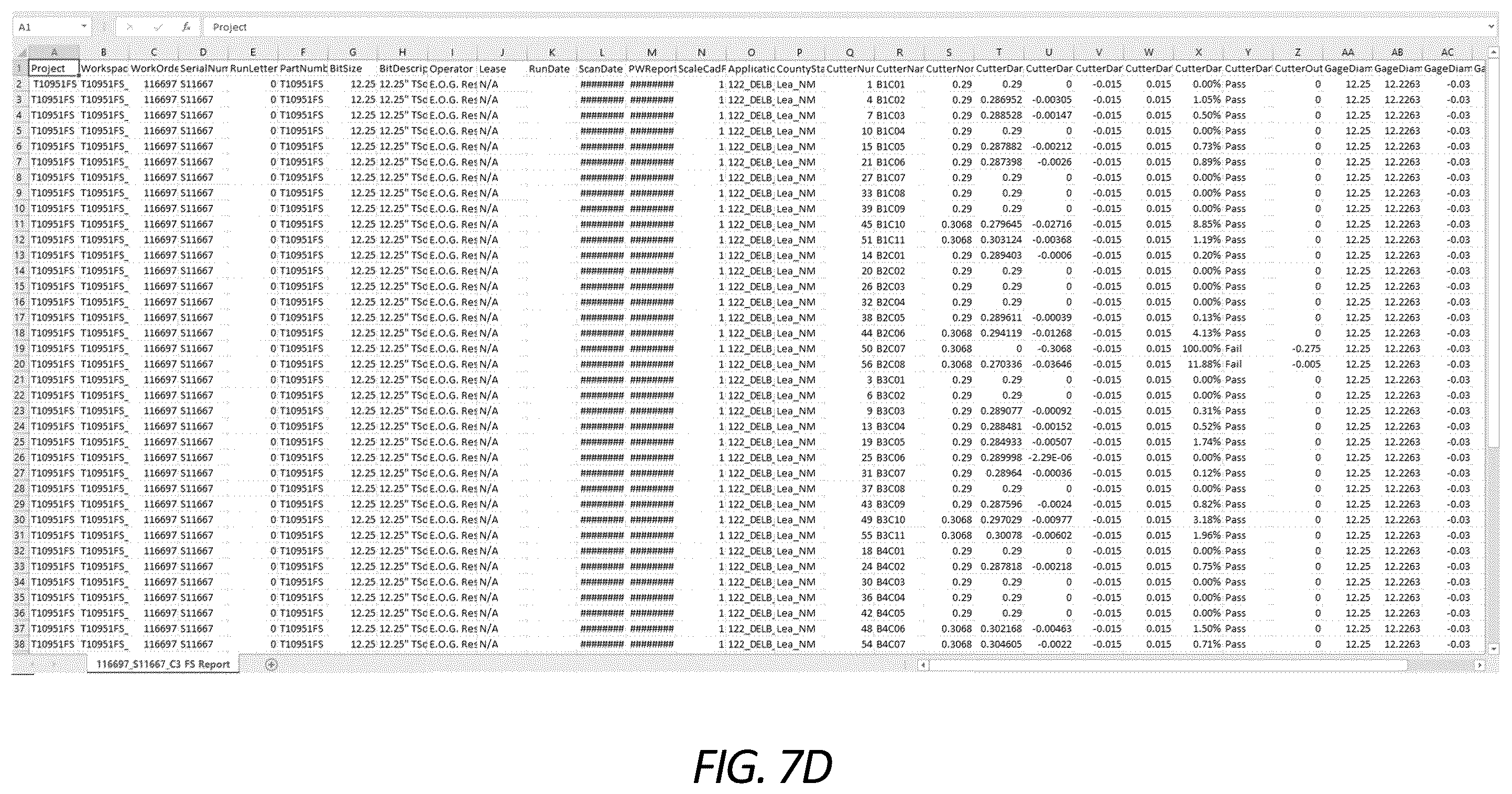 Patent US12338686 Figure 10 – Wear data quantification for well tools