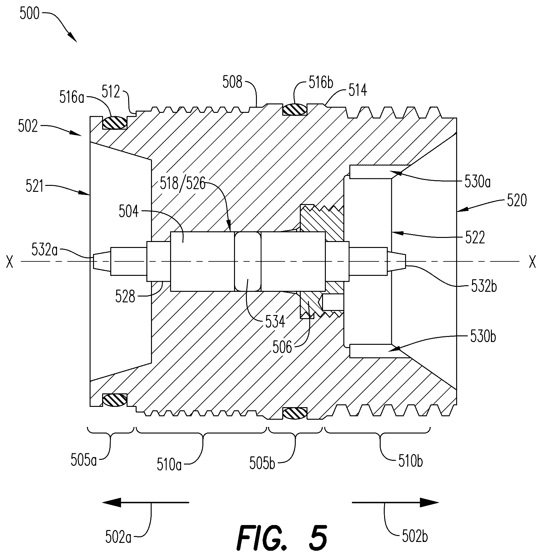 Patent US12338691 Figure 5 – Tandem seal adapter for perforating guns