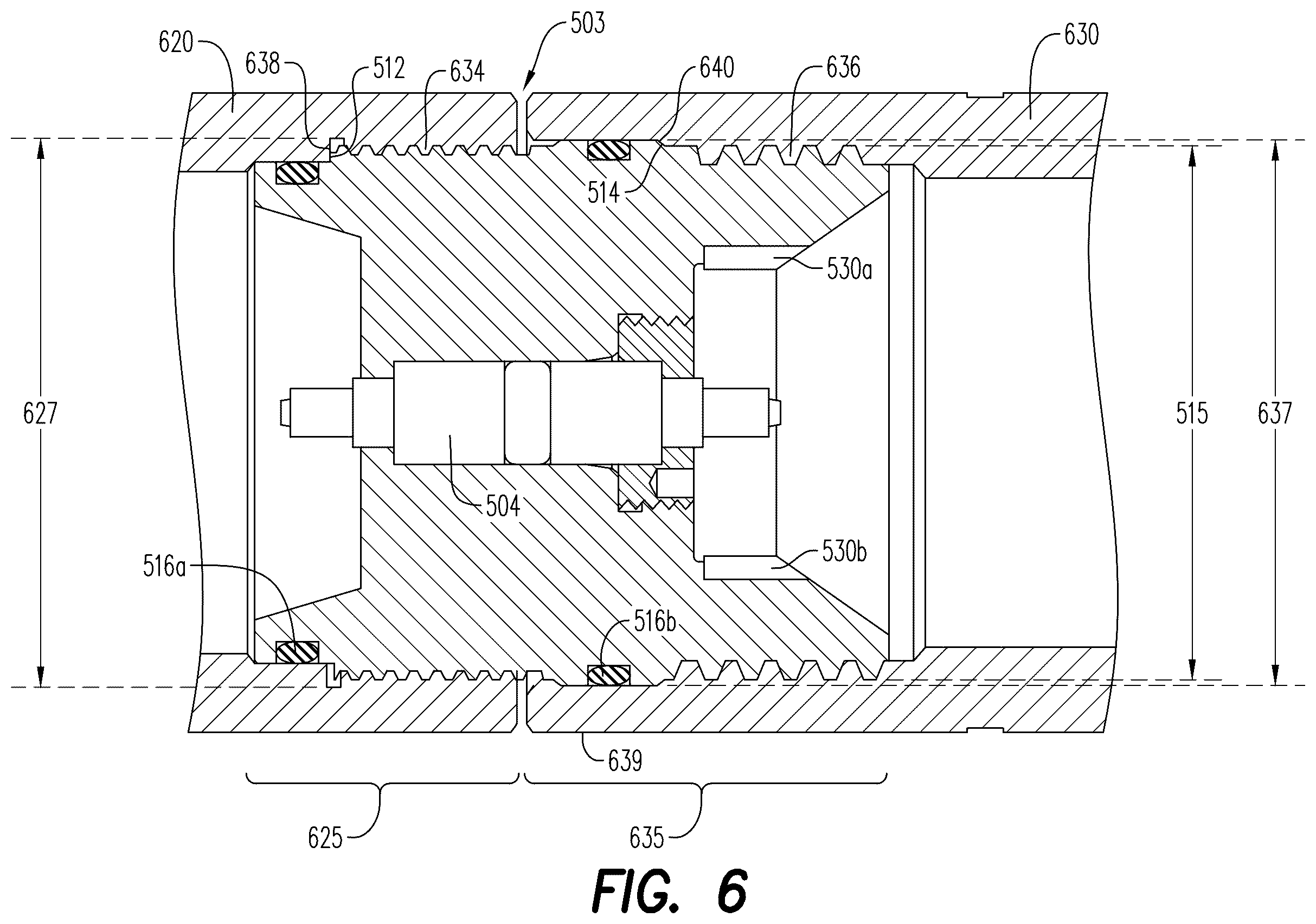 Patent US12338691 Figure 6 – Tandem seal adapter for perforating guns