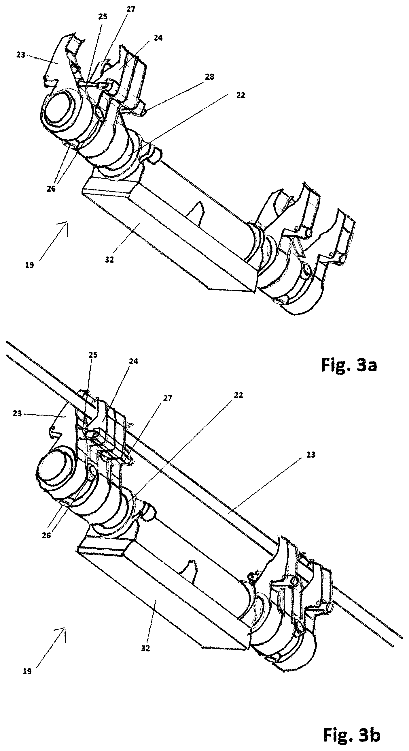 Patent US12338695 Figure 3 – Mobile land rig with a pivotal top drive unit