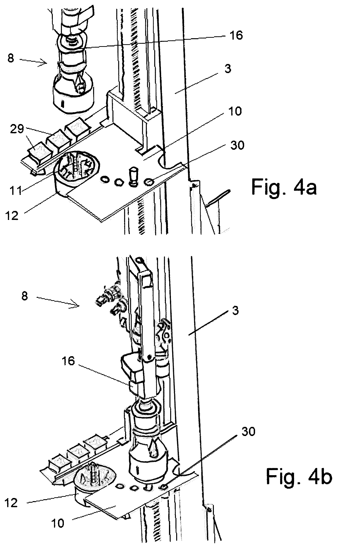 Patent US12338695 Figure 4 – Mobile land rig with a pivotal top drive unit