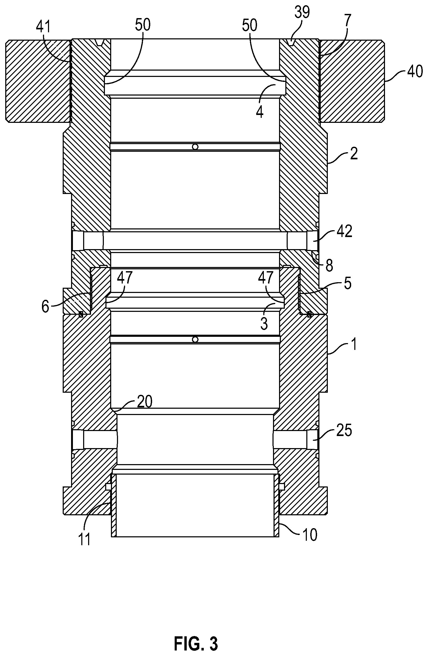Patent US12338702 Figure 3 – Oilfield unitized wellhead with integrated internal hanger retainer system