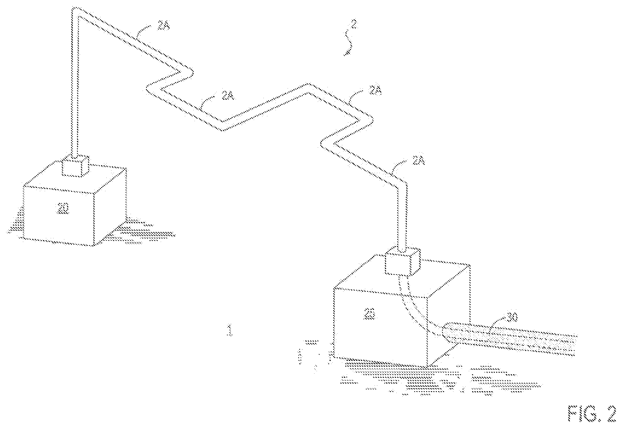 Patent US12338712 Figure 2 – Systems and methods for thermal management of subsea conduits using a jumper having adjustable insulating elements