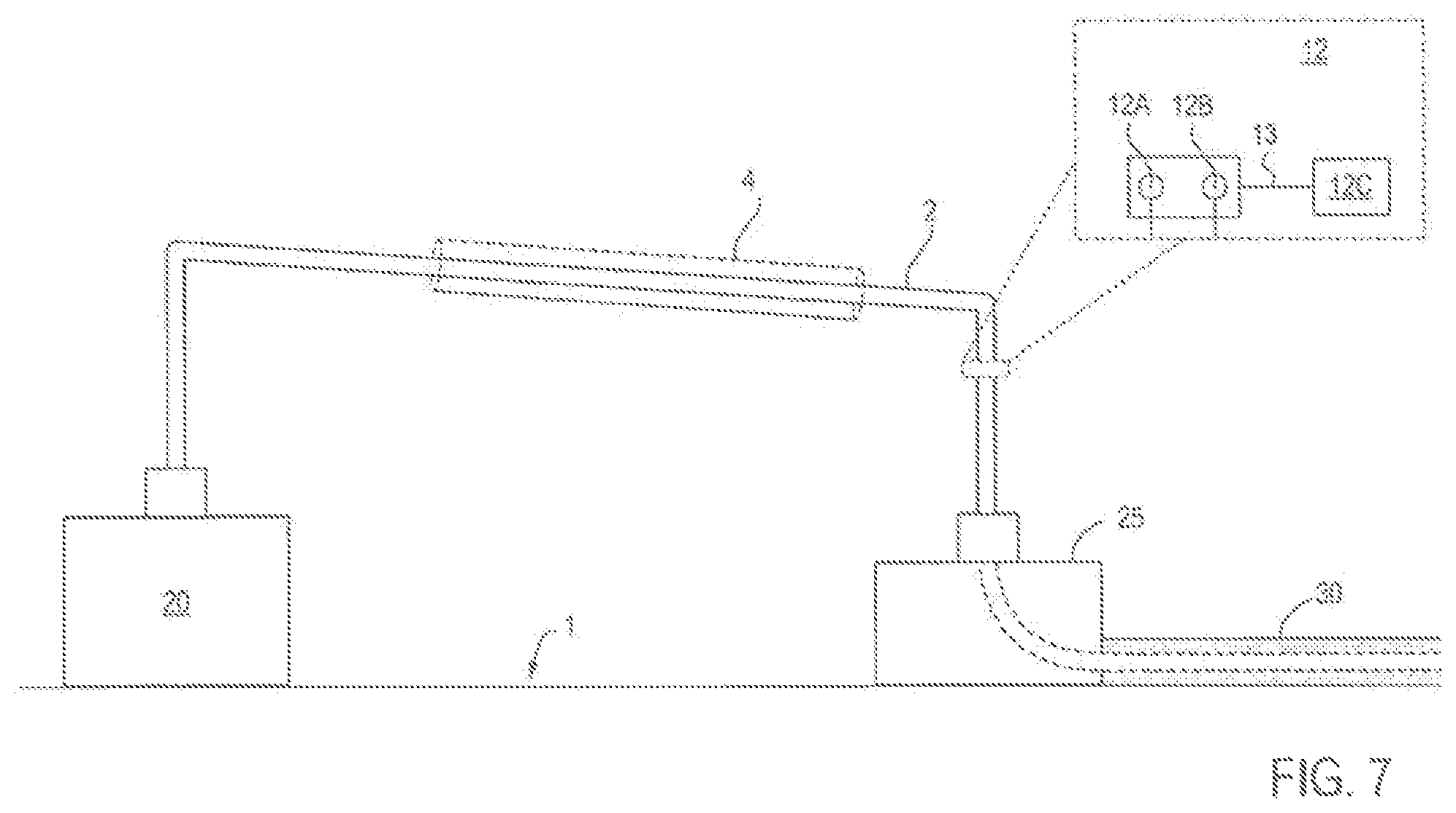 Patent US12338712 Figure 7 – Systems and methods for thermal management of subsea conduits using a jumper having adjustable insulating elements