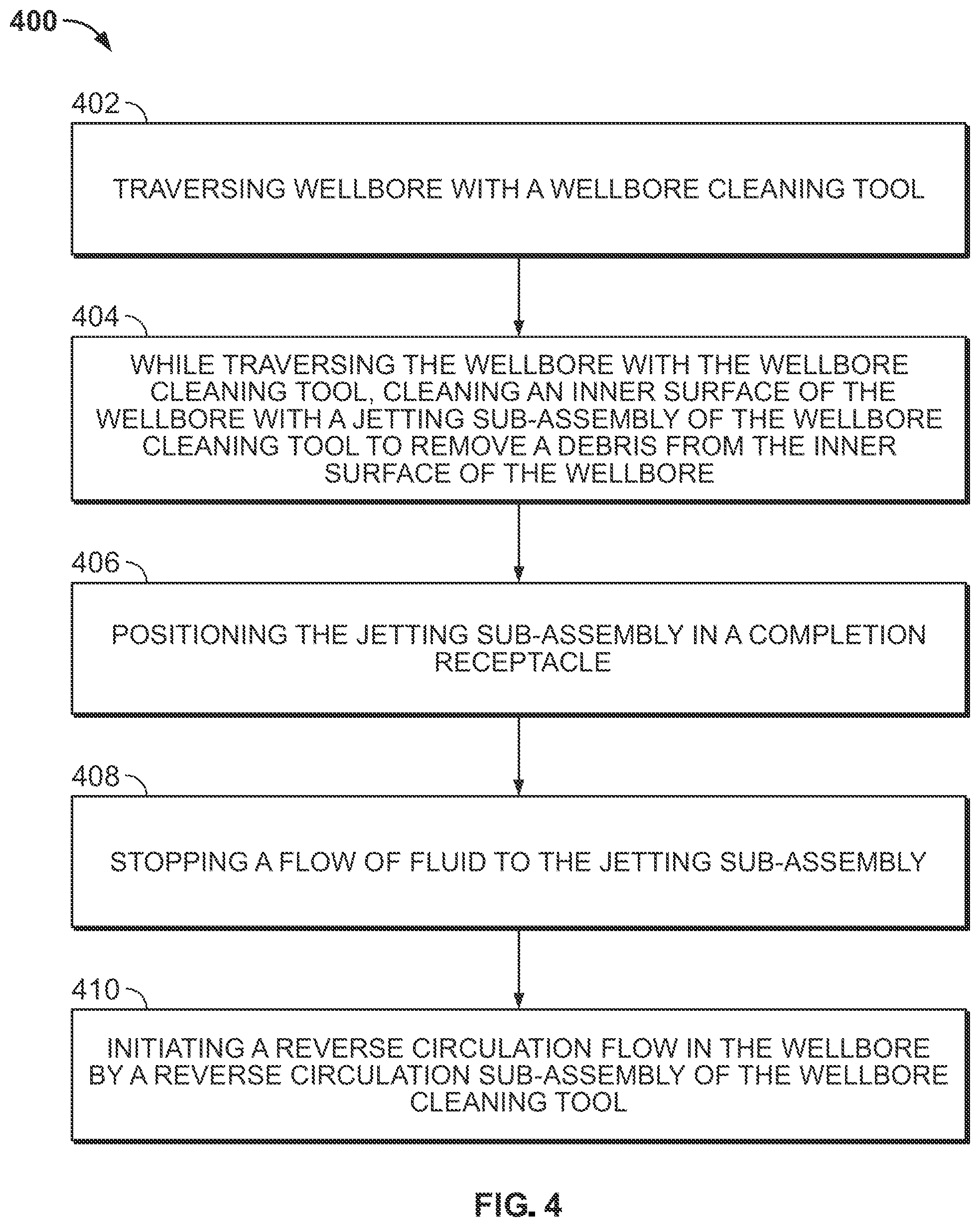 Patent US12338715 Figure 4 – Cleaning and inspecting a wellbore