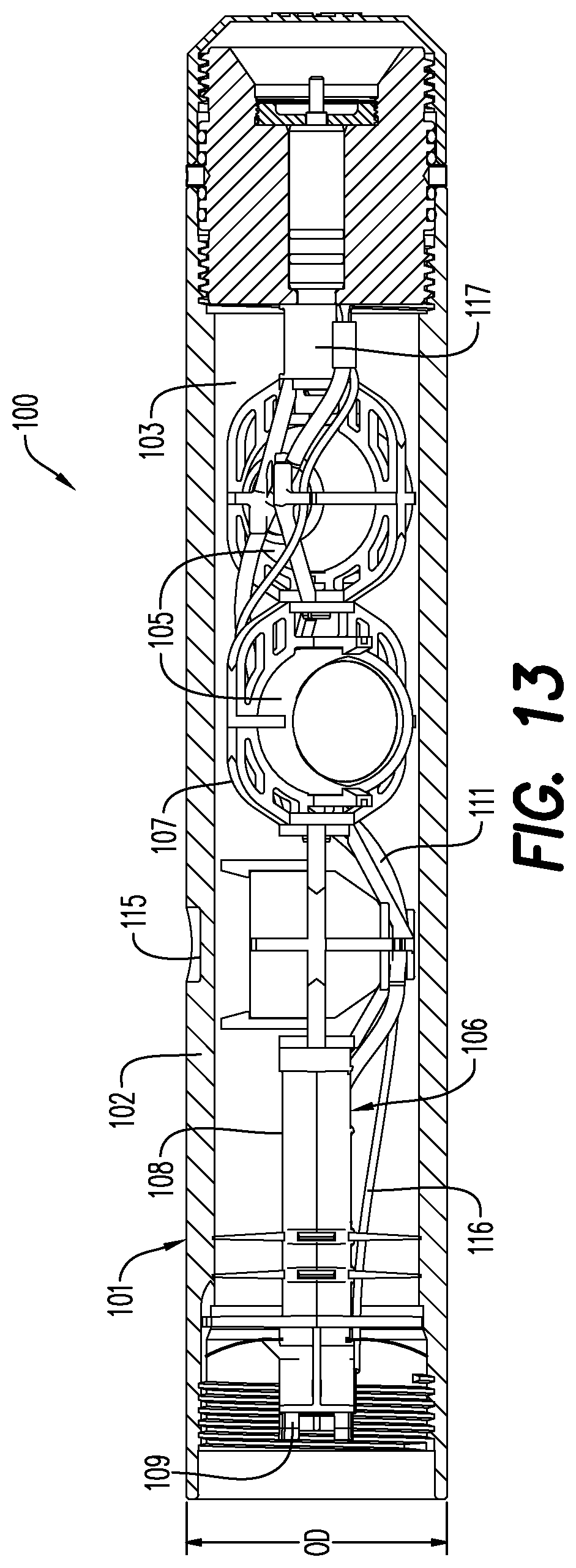 Patent US12338716 Figure 10 – Perforating gun assembly with performance optimized shaped charge load