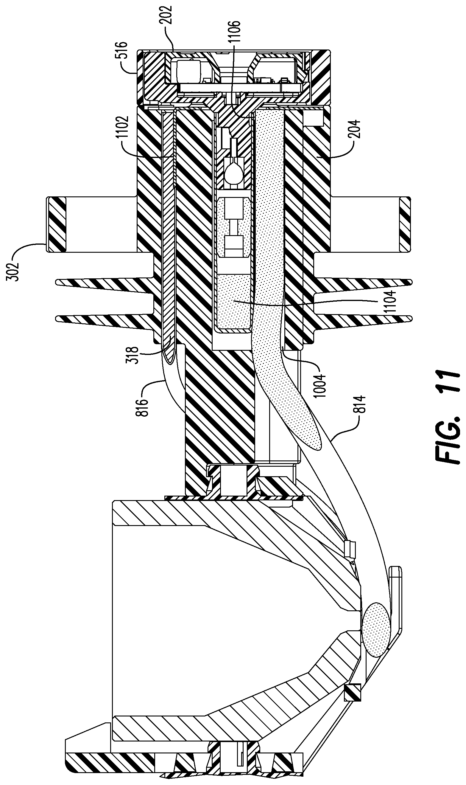 Patent US12338718 Figure 12 – Orienting perforation gun assembly