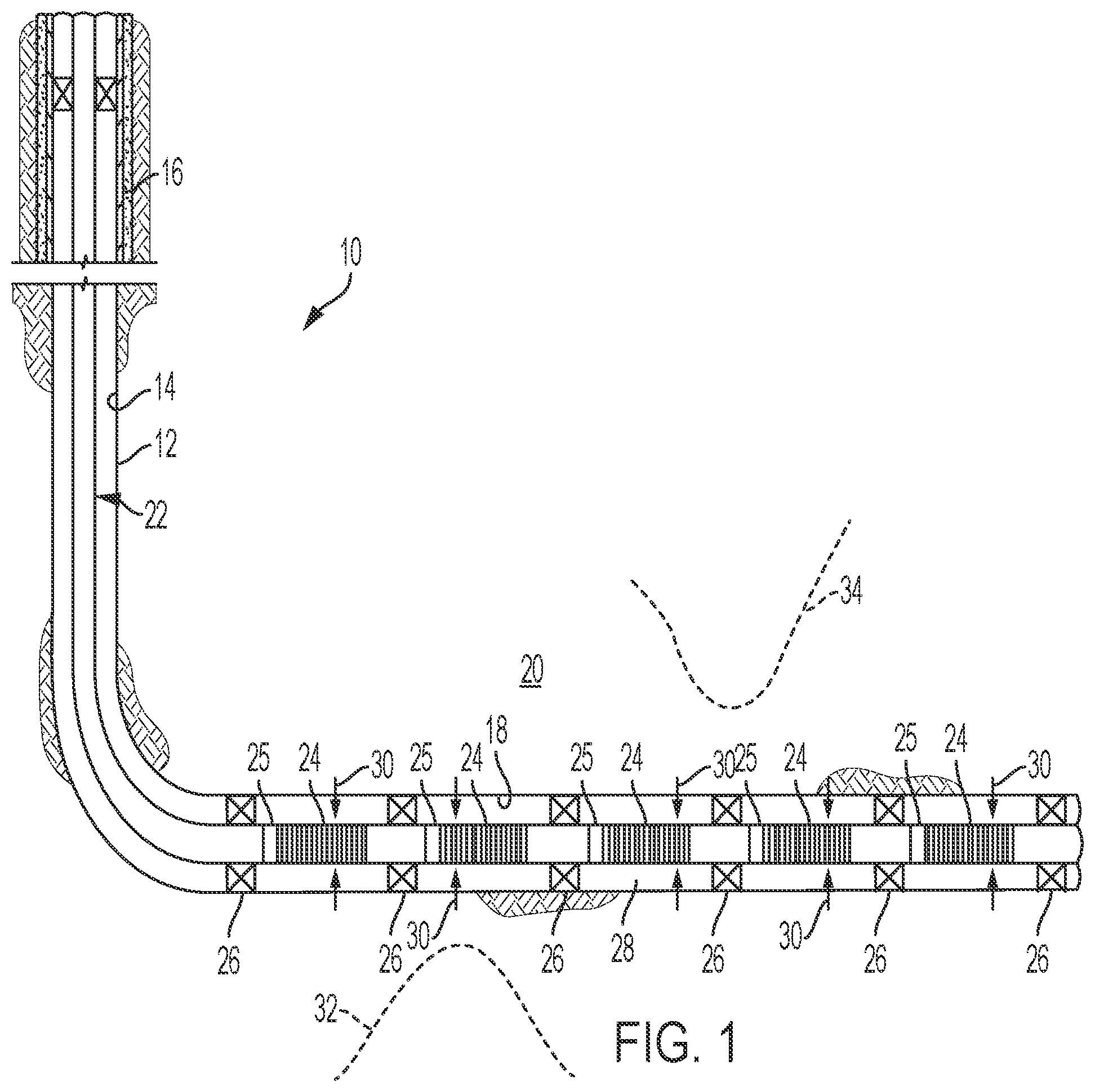 Patent US12338719 Figure 1 – Flow control system for use in a subterranean well