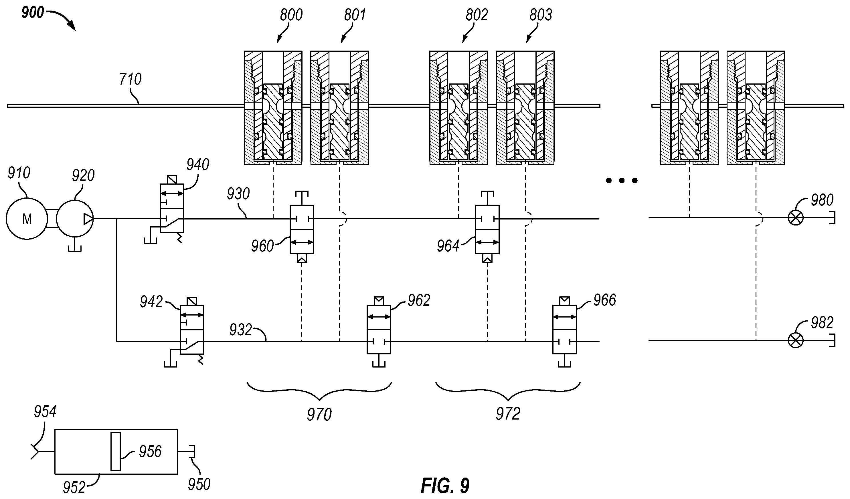 Patent US12338733 Figure 8 – Method and apparatus for downhole fluid microsample collection with staged hydraulic actuation