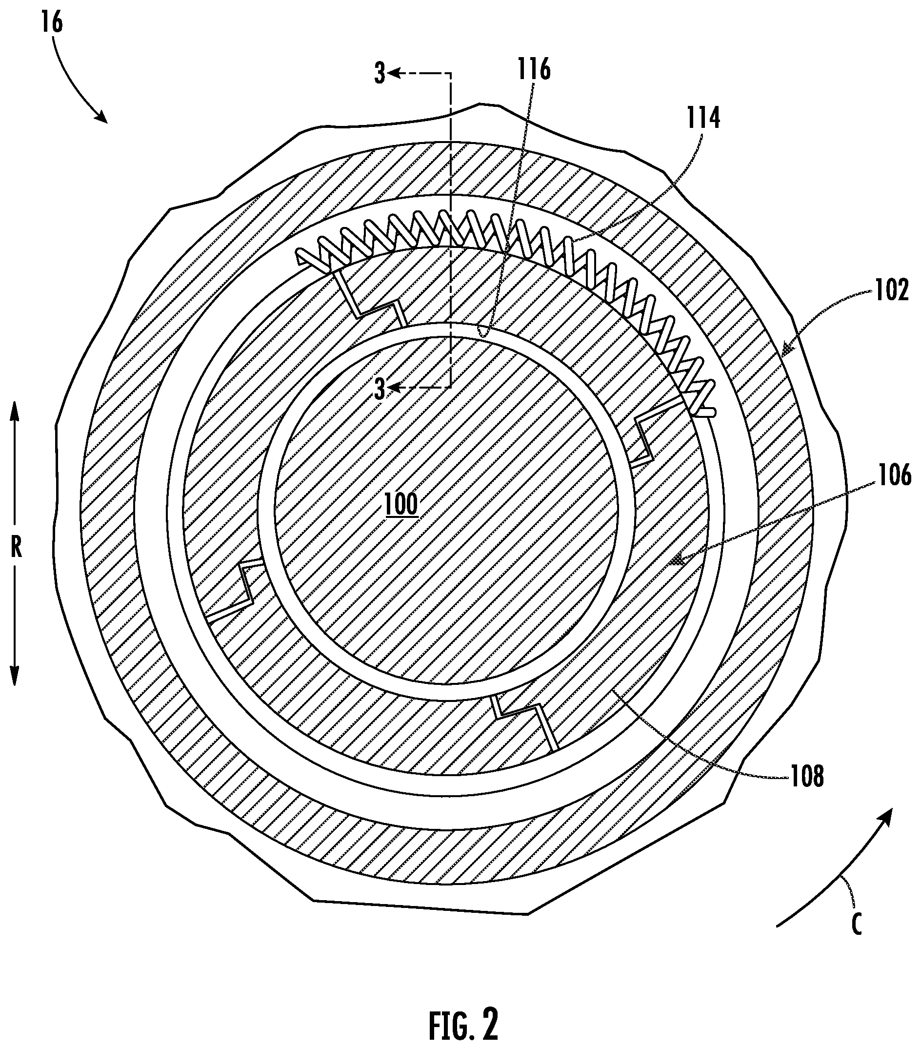 Patent US12338737 Figure 2 – Seal assembly for a turbine engine