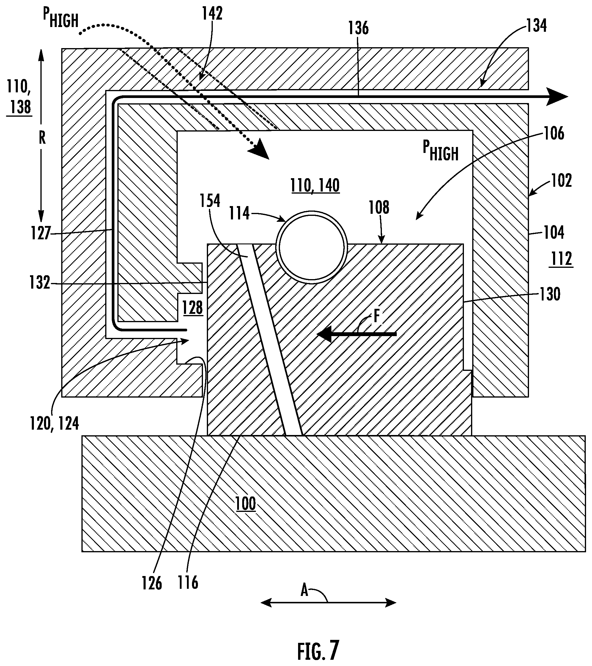 Patent US12338737 Figure 7 – Seal assembly for a turbine engine