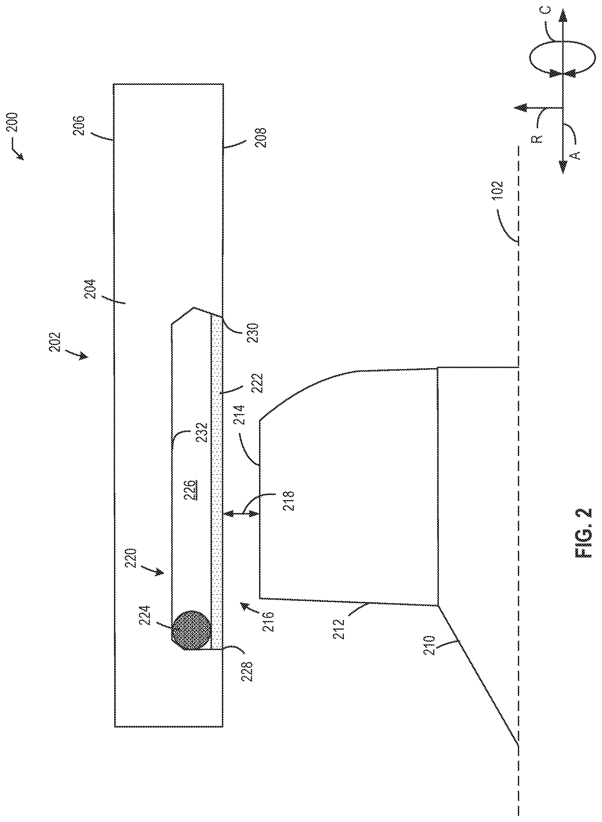 Patent US12338738 Figure 2 – Variable flowpath casings for blade tip clearance control