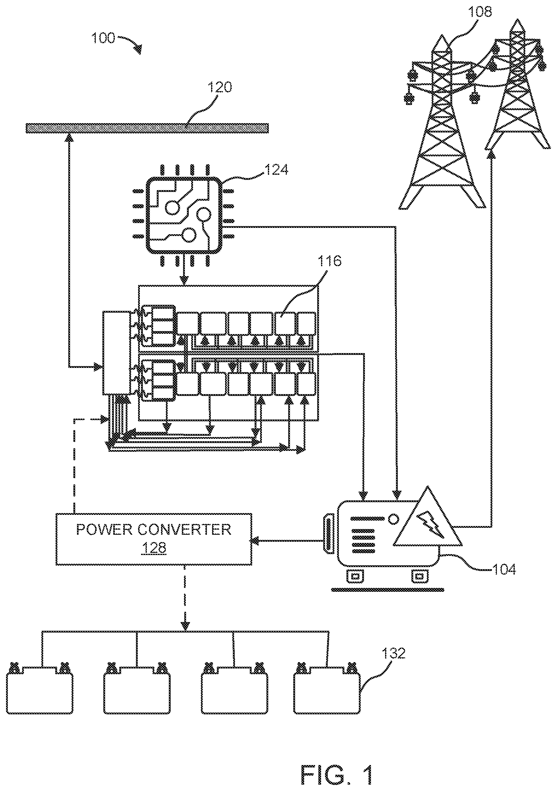 Patent US12338741 — Power capture during coast down of turbine generator — Figure 1