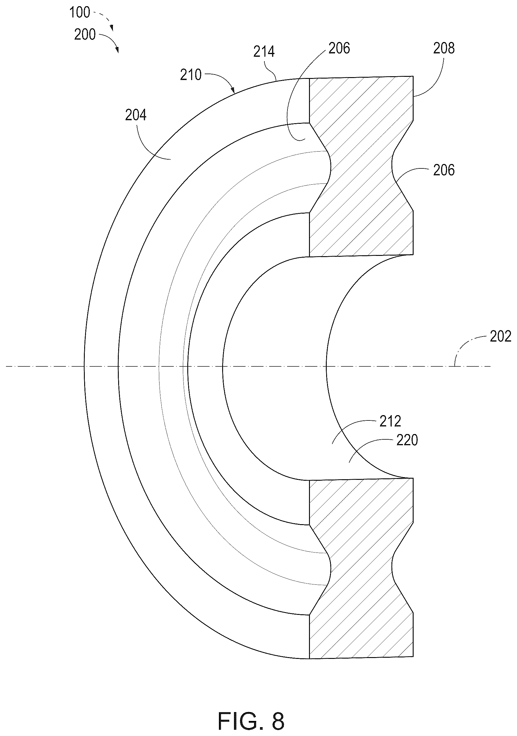 Patent US12338744 Figure 8 – Nacelle inlet structures, engine assemblies and vehicles including the same, and related methods