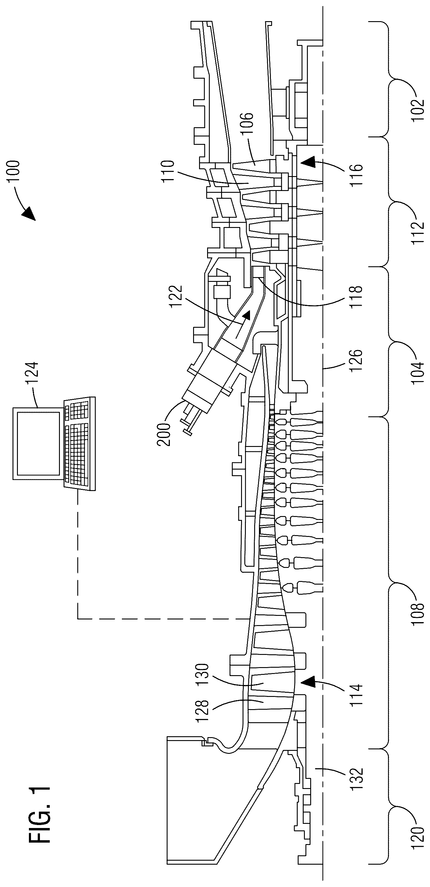 Patent US12338745 Figure 1 – Tool for alignment of seal segments