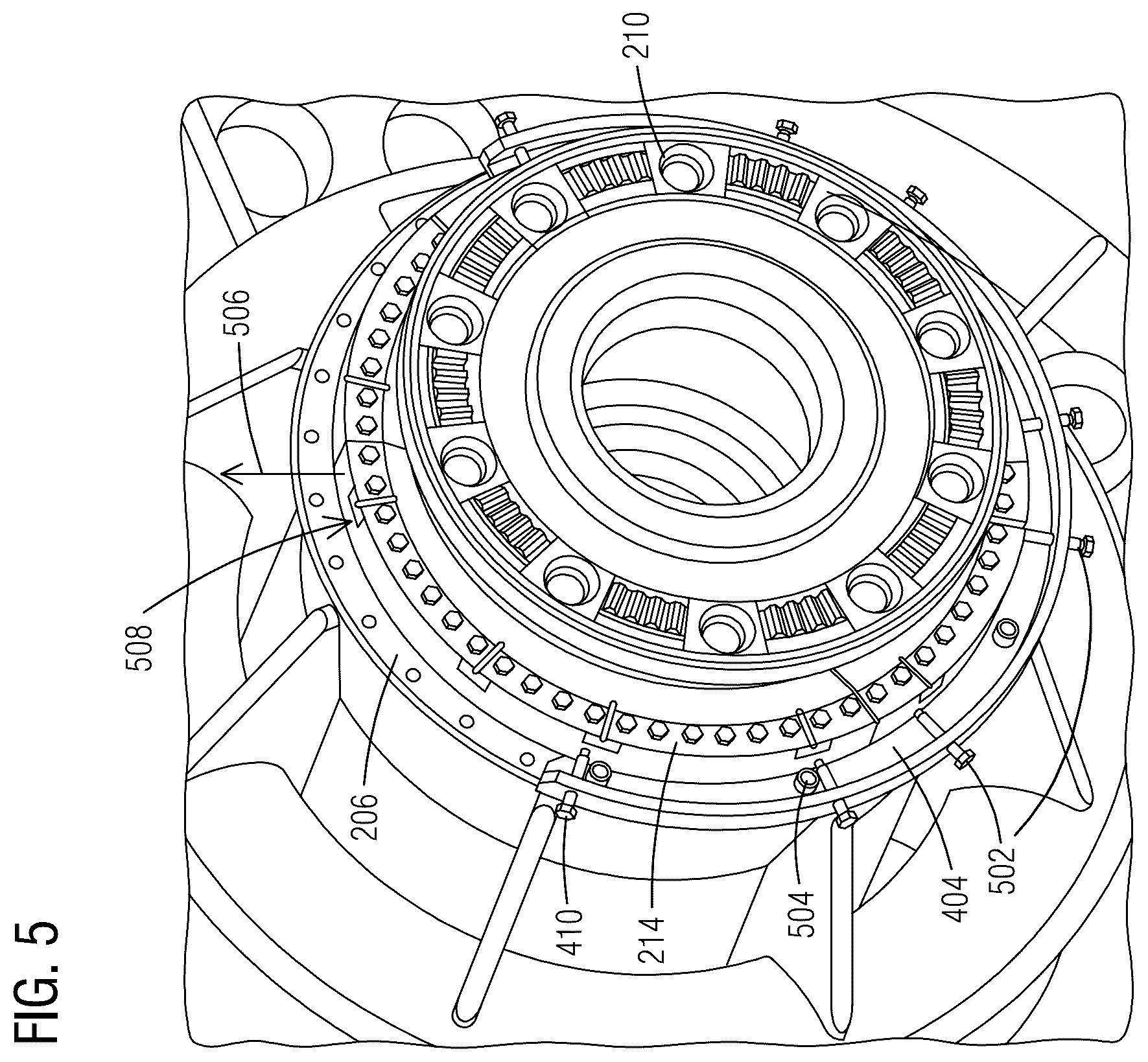 Patent US12338745 Figure 5 – Tool for alignment of seal segments