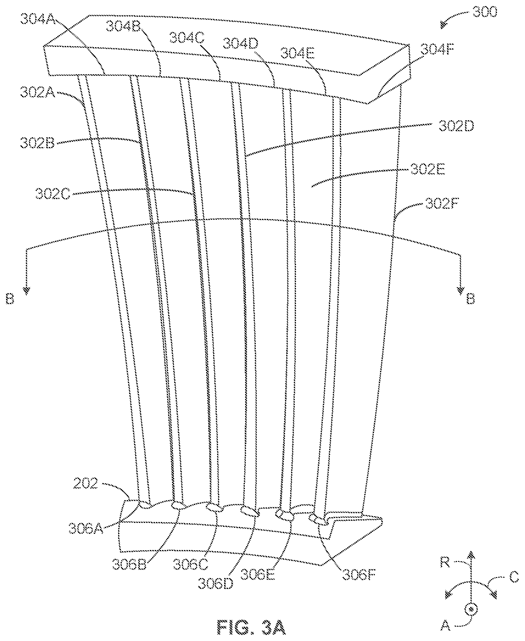 Patent US12338746 Figure 5 – Aerodynamically mistuned airfoils for unsteady loss reduction