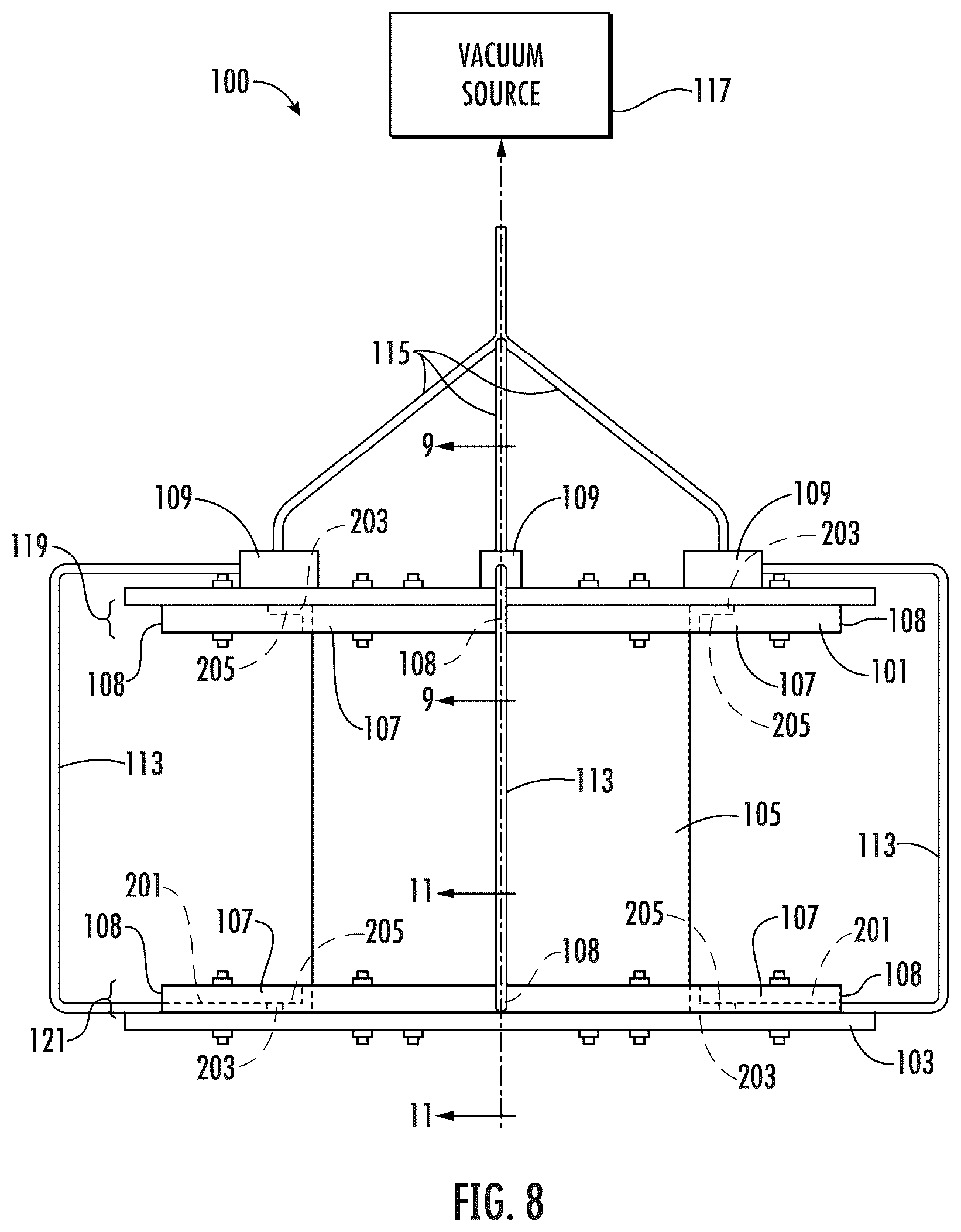 Patent US12338747 Figure 8 – Turbine engine with composite airfoils