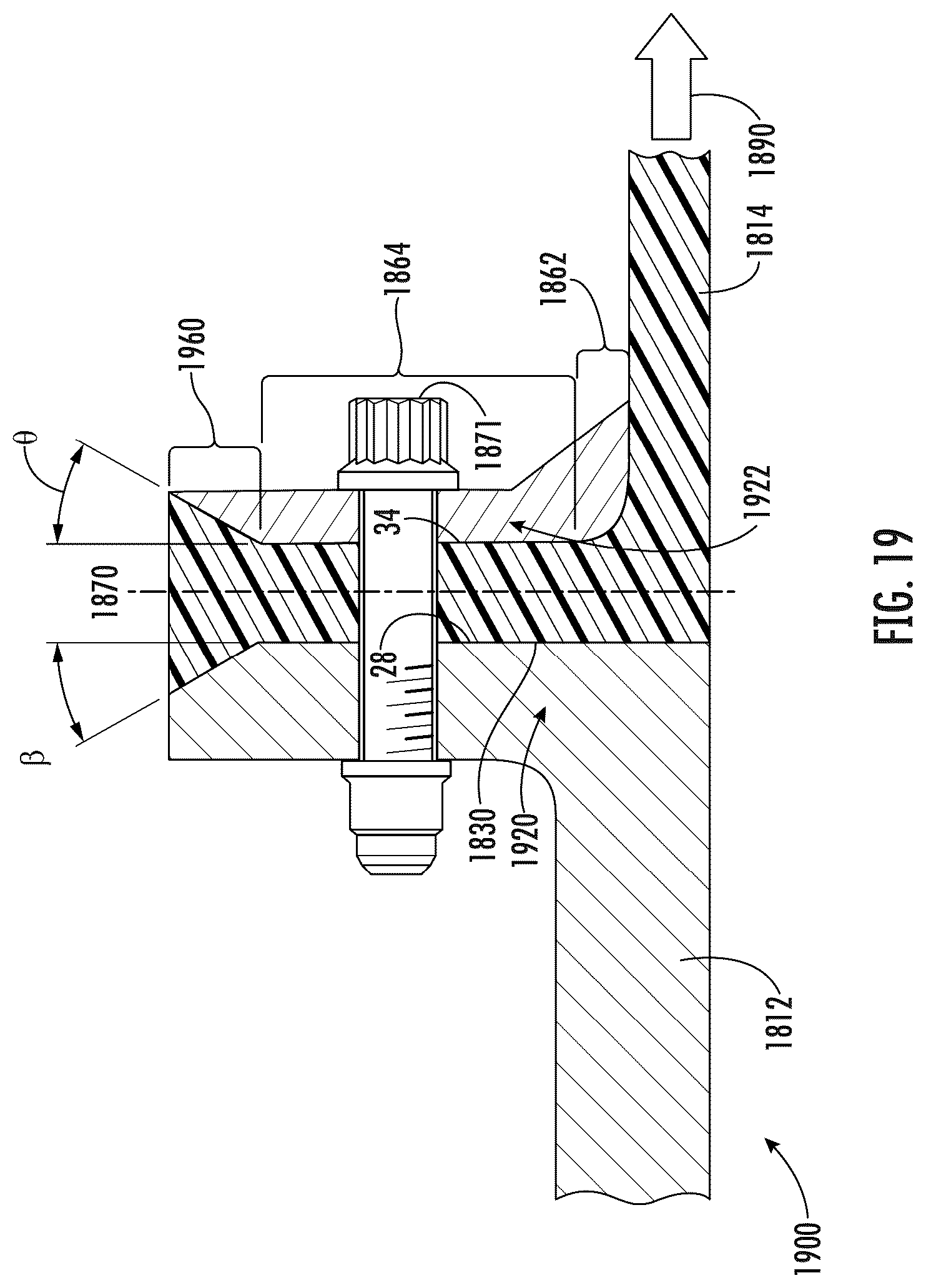Patent US12338747 Figure 19 – Turbine engine with composite airfoils