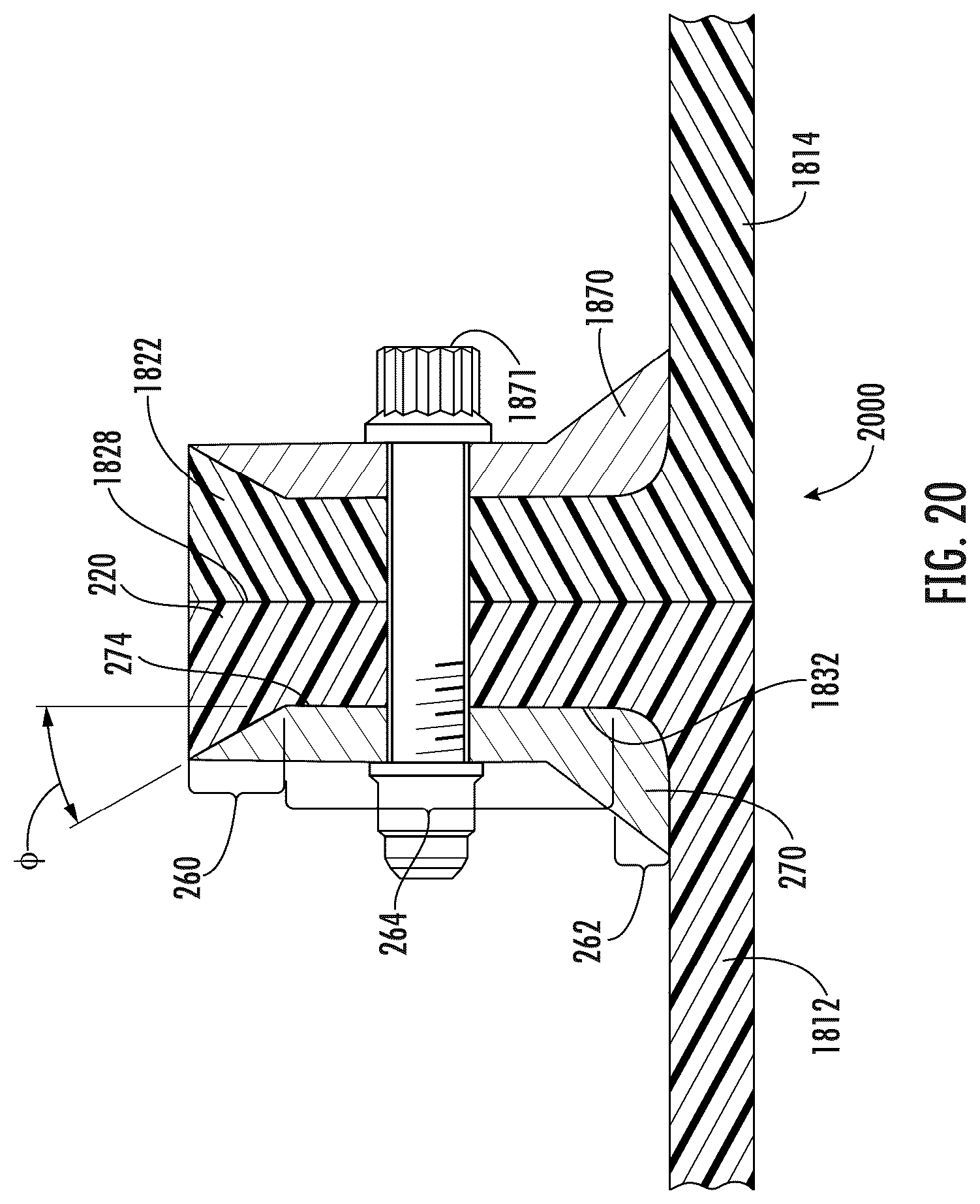 Patent US12338747 Figure 20 – Turbine engine with composite airfoils