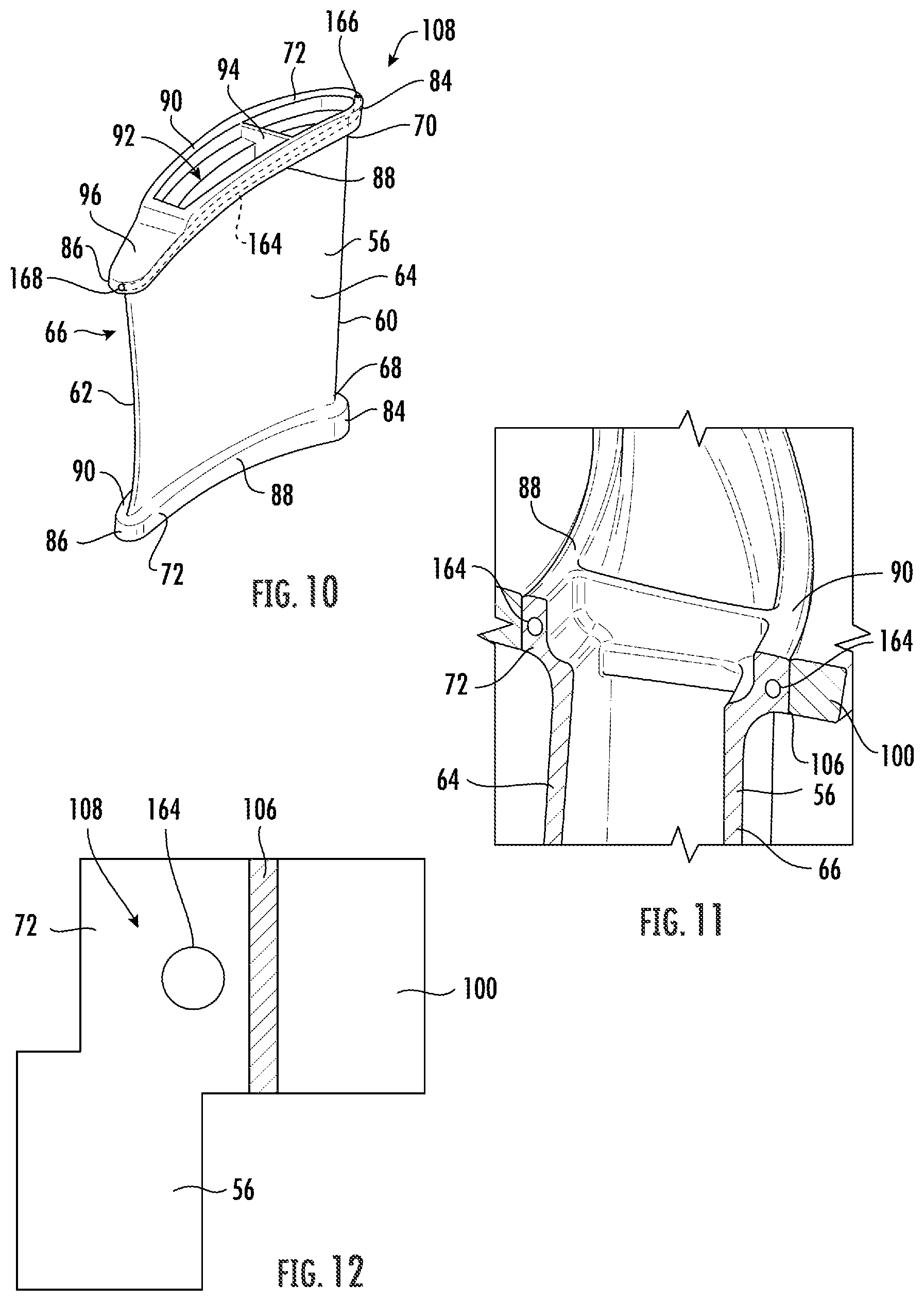 Patent US12338749 Figure 9 – Cooling circuit for a stator vane braze joint