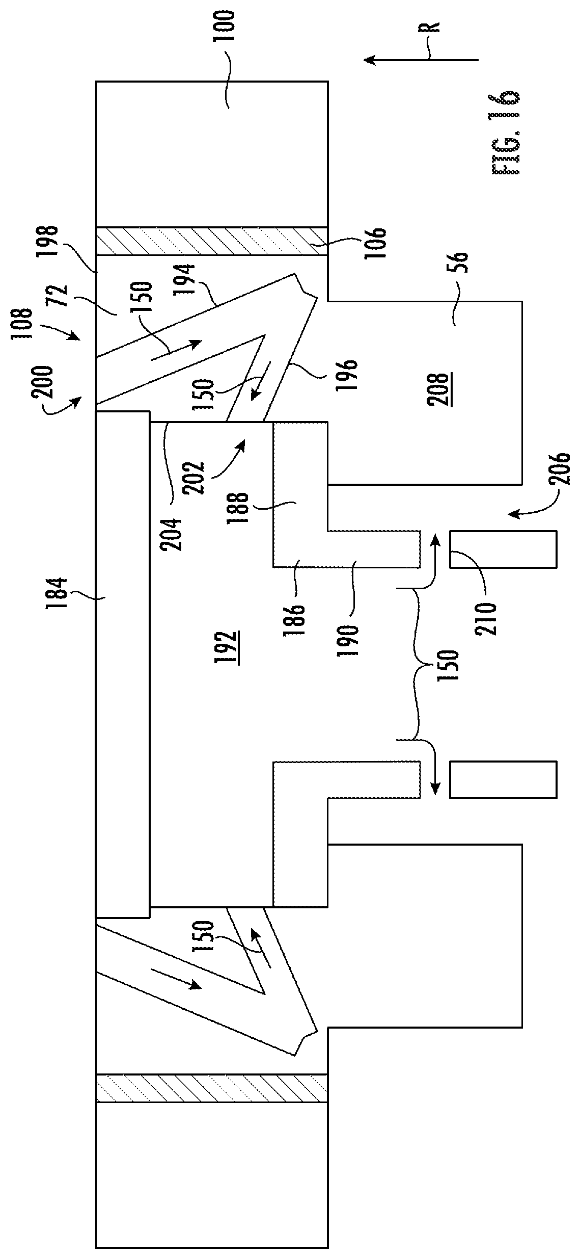 Patent US12338749 Figure 12 – Cooling circuit for a stator vane braze joint