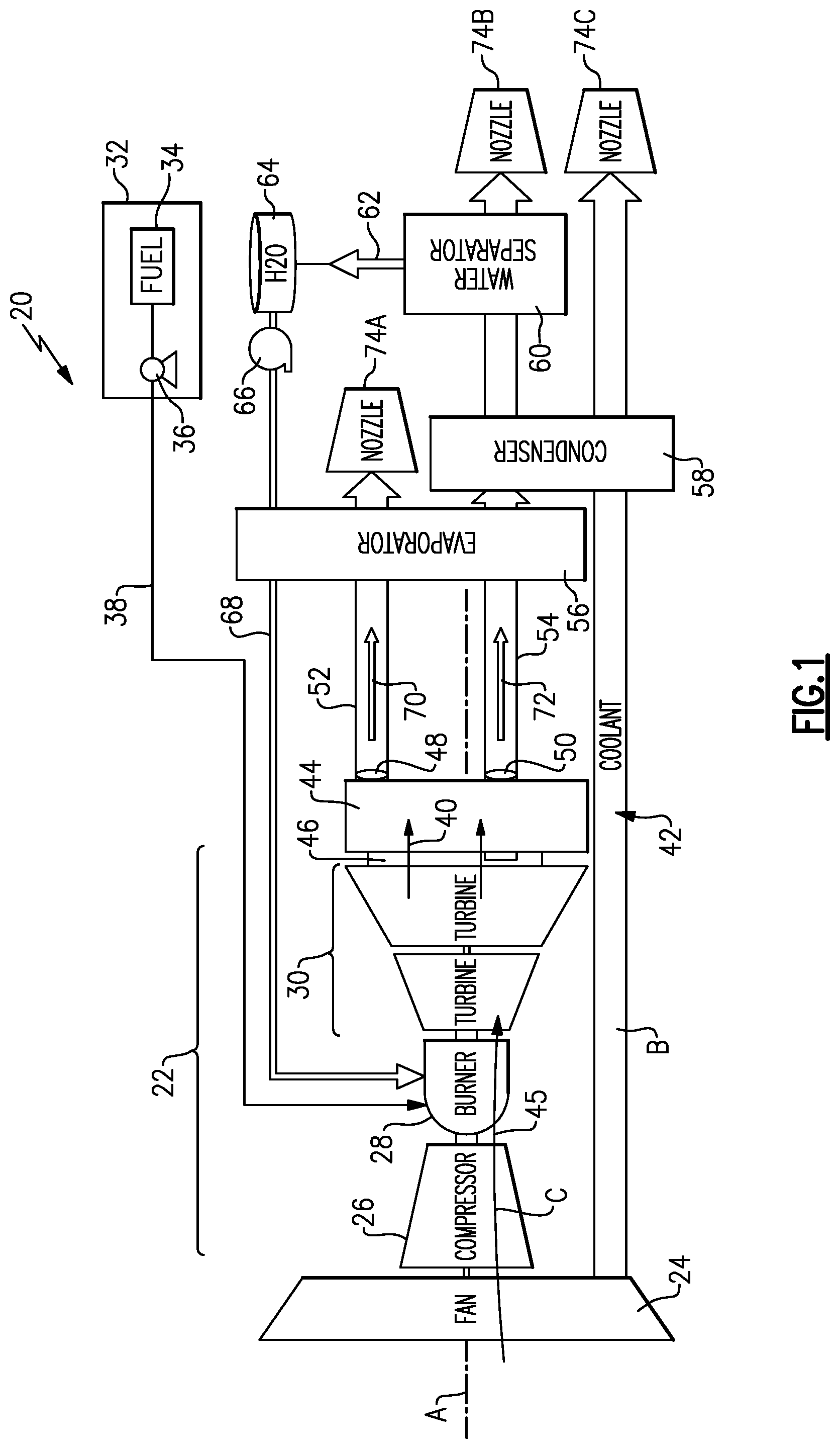 Patent US12338751 — Centrifugal water molecular separation — Figure 1