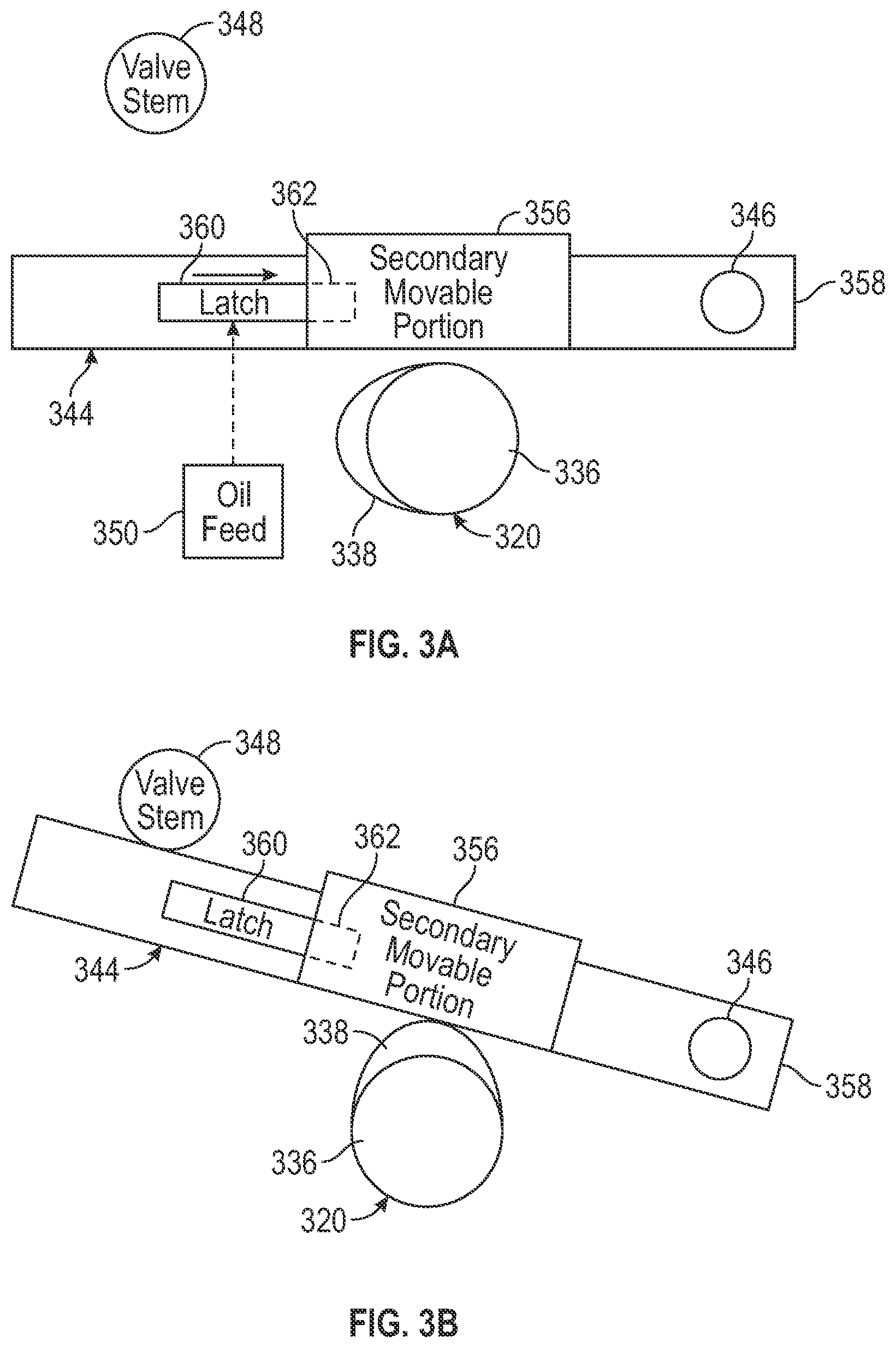 Patent US12338752 Figure 3 – Two-step cam controlled exhaust valve deactivation to operate a divided exhaust boost system