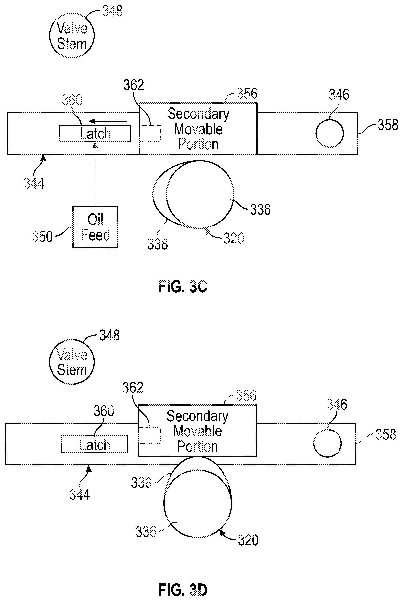 Patent US12338752 Figure 4 – Two-step cam controlled exhaust valve deactivation to operate a divided exhaust boost system