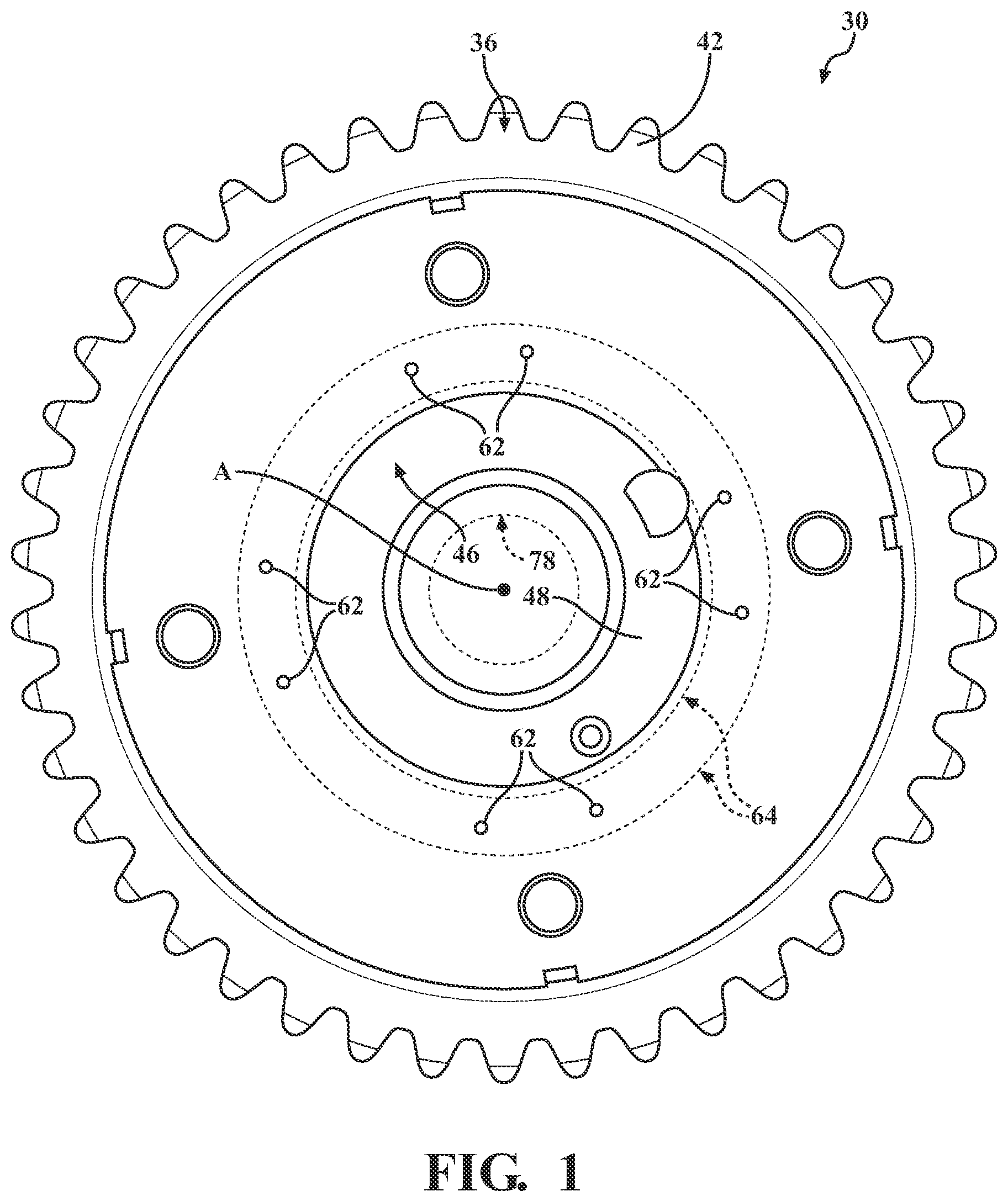 Patent US12338753 Figure 1 – Variable cam timing phaser