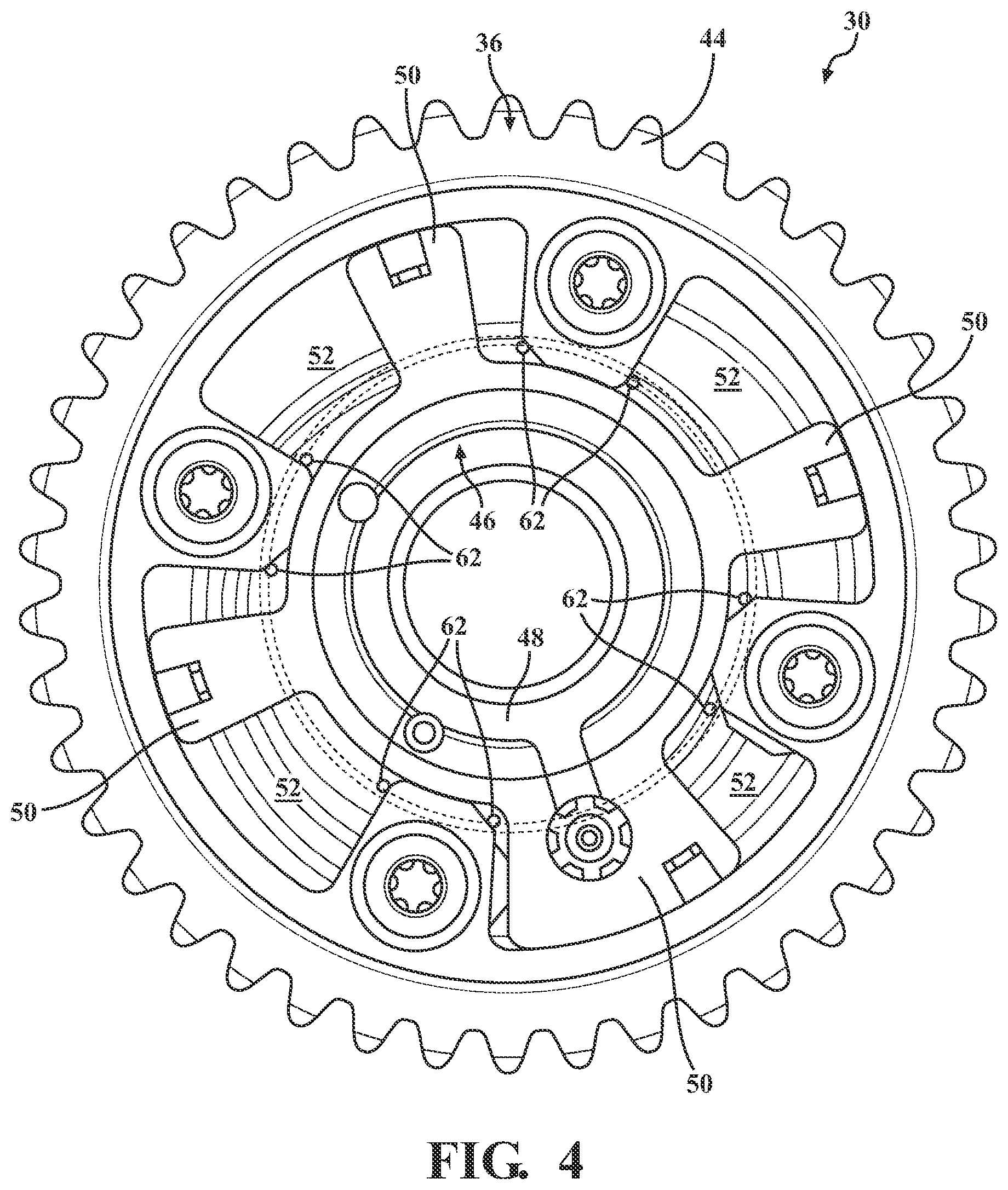 Patent US12338753 Figure 4 – Variable cam timing phaser