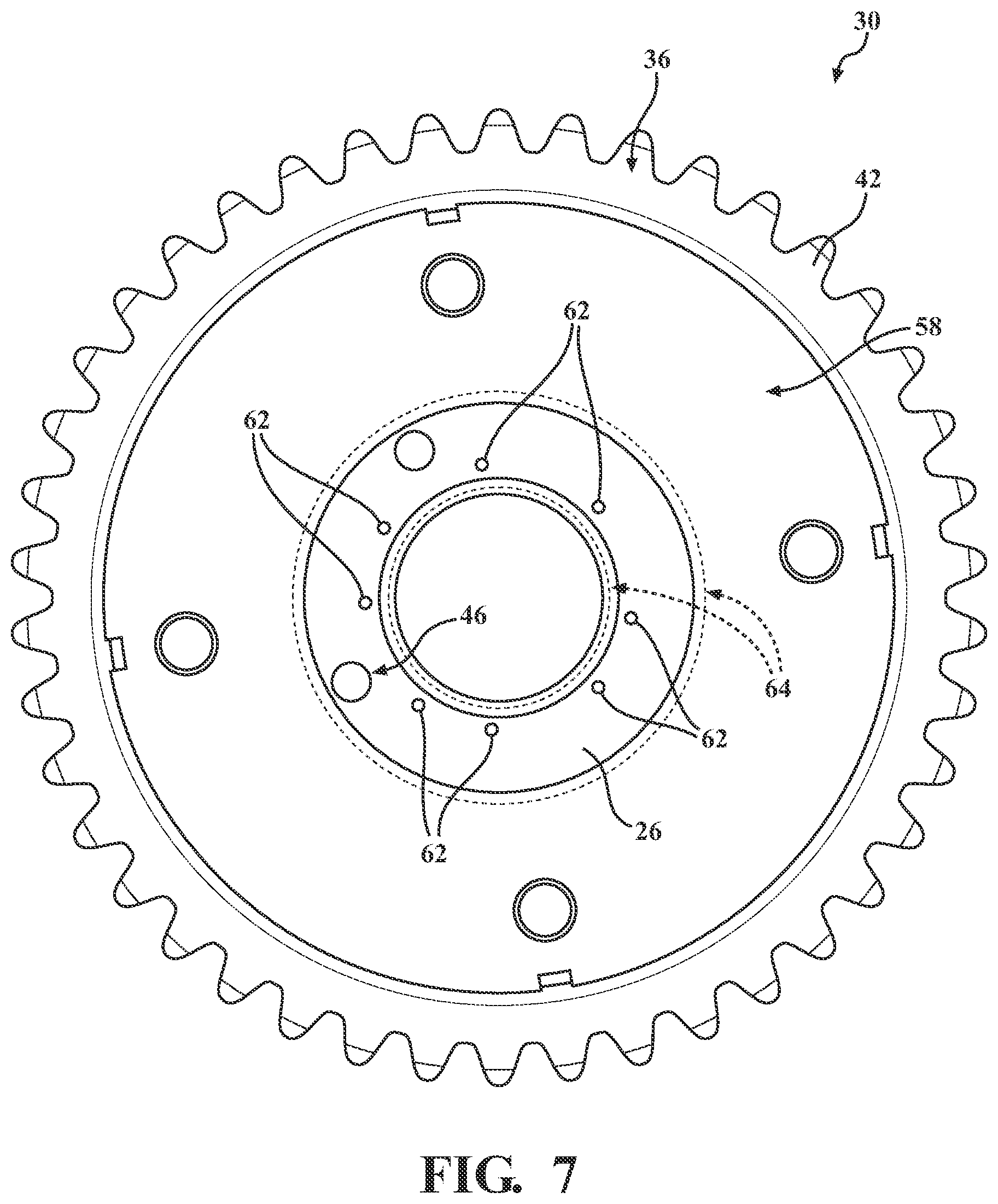 Patent US12338753 Figure 7 – Variable cam timing phaser