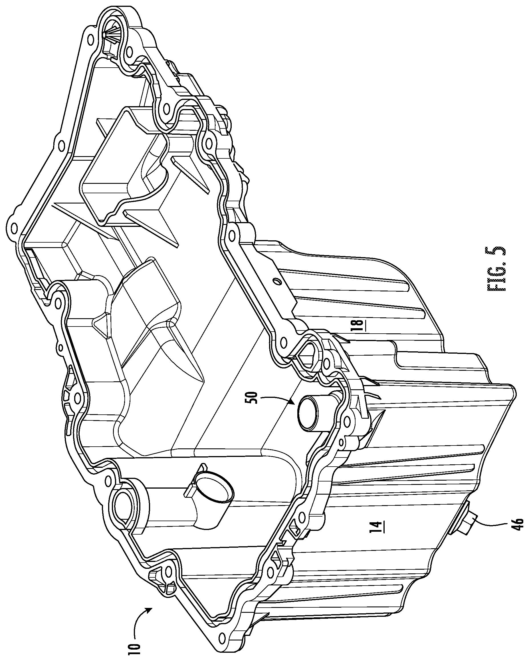 Patent US12338754 Figure 5 – Engine oil pan
