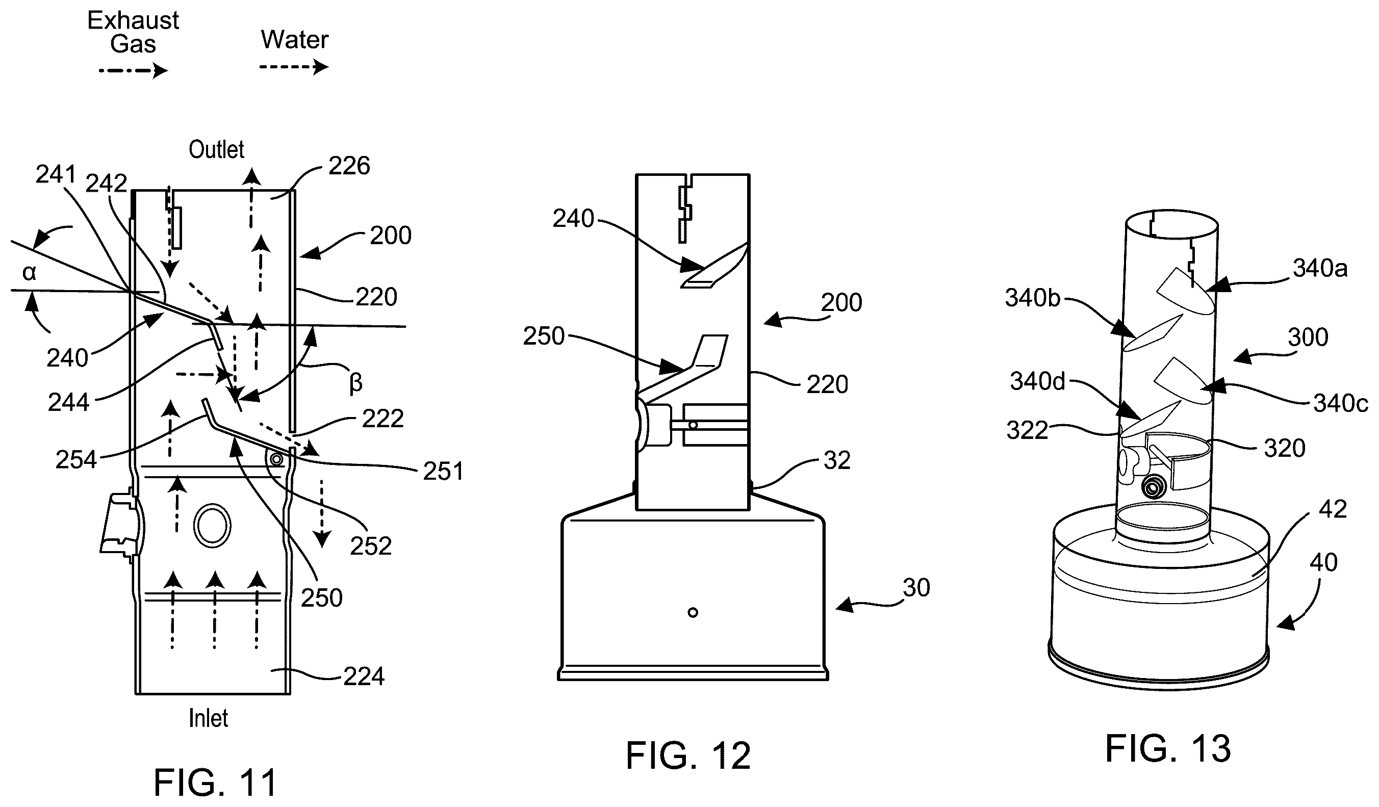 Patent US12338756 Figure 4 – Water drainage assemblies for aftertreatment systems