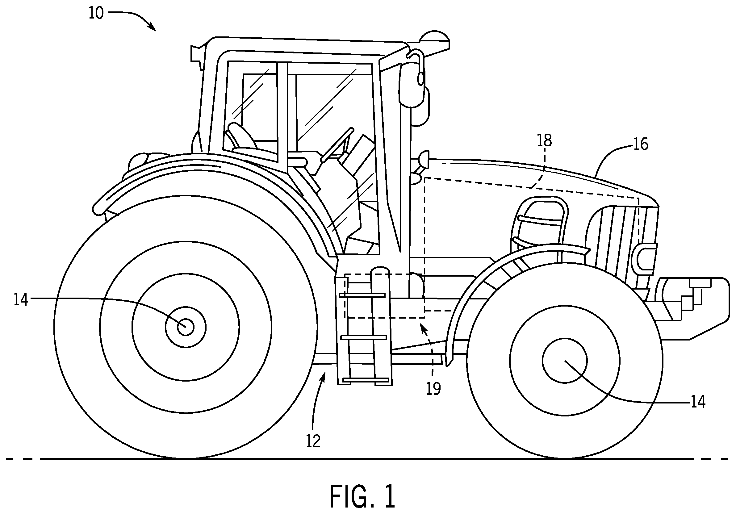 Patent US12338759 Figure 1 – Aftertreatment system for work vehicle engine system and engine system using same