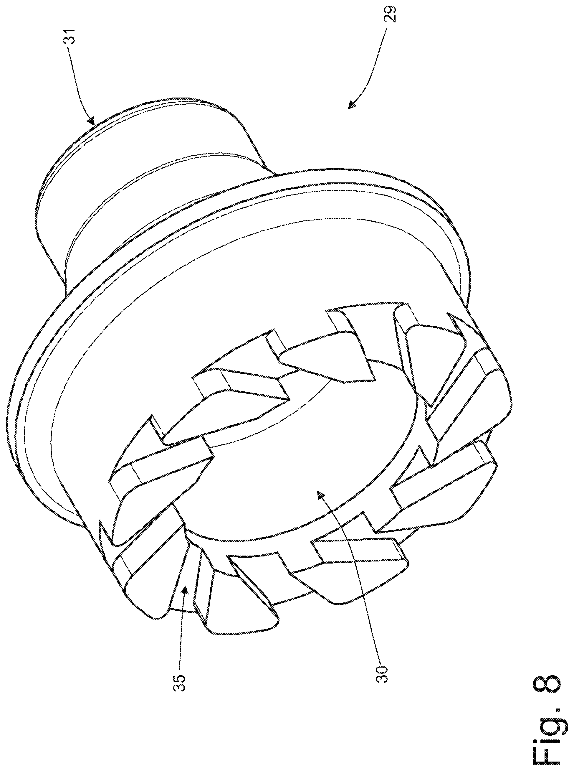 Patent US12338761 Figure 8 – Heating device for an exhaust system of an internal combustion engine