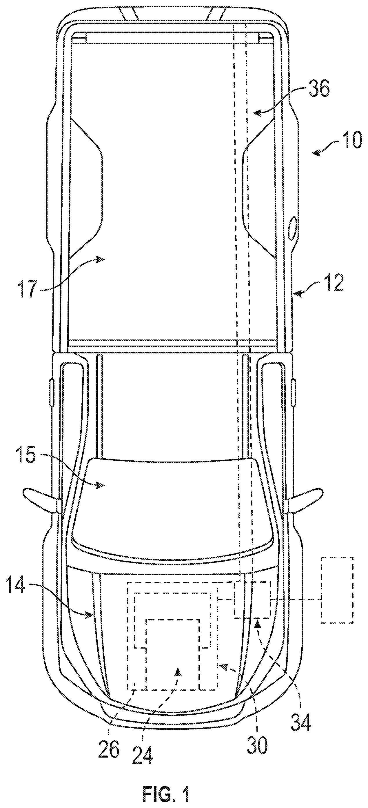 Patent US12338762 Figure 1 – Exhaust gas treatment system for controlling hydrocarbon adsorption/desorption in hydrocarbon trap