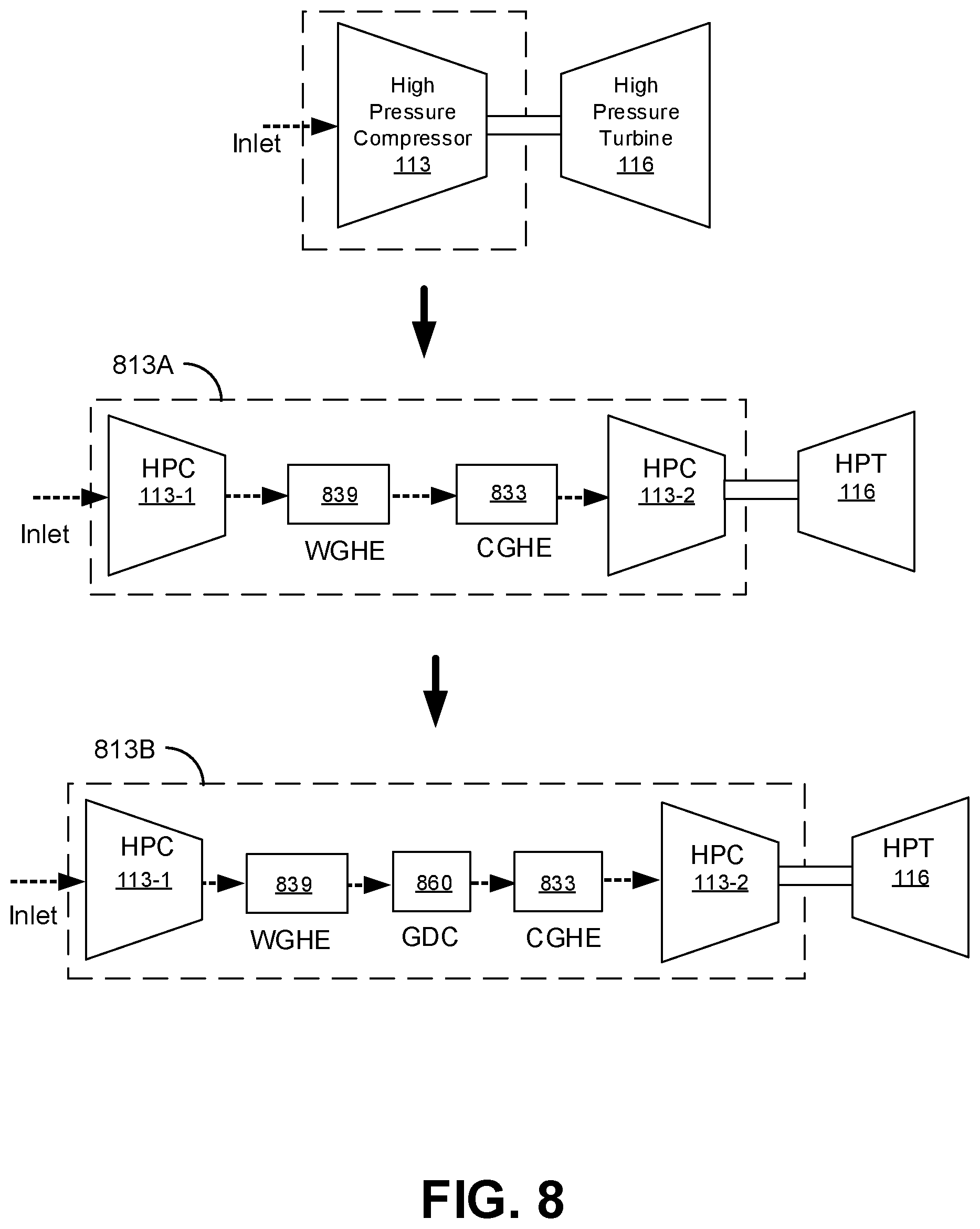 Patent US12338767 Figure 10 – Gas turbine inlet cooling for constant power output
