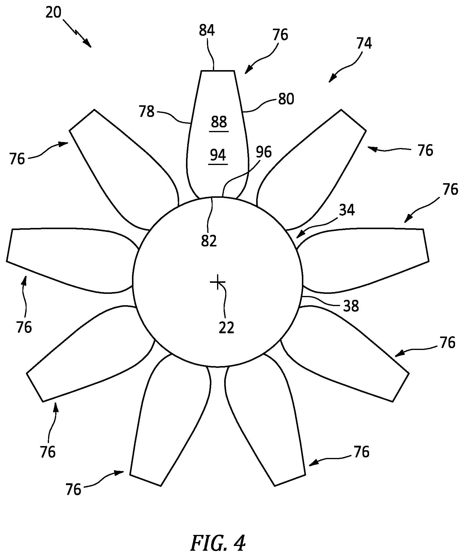 Patent US12338770 Figure 4 – Thrust diverter for an open rotor aircraft propulsion system