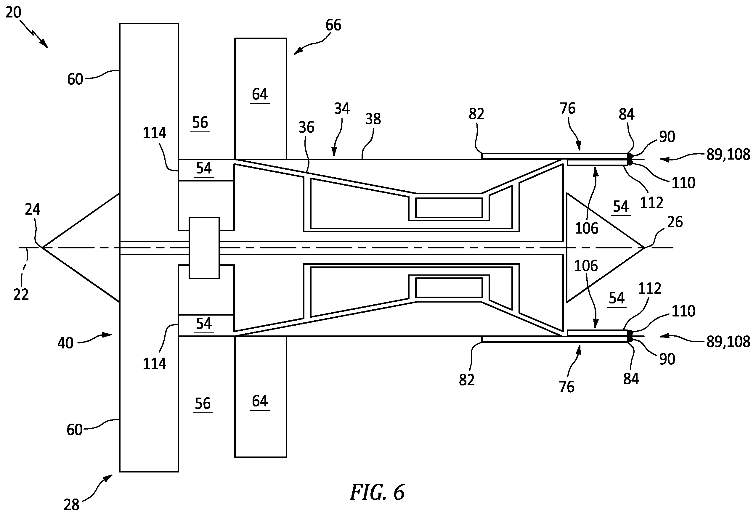 Patent US12338770 Figure 7 – Thrust diverter for an open rotor aircraft propulsion system
