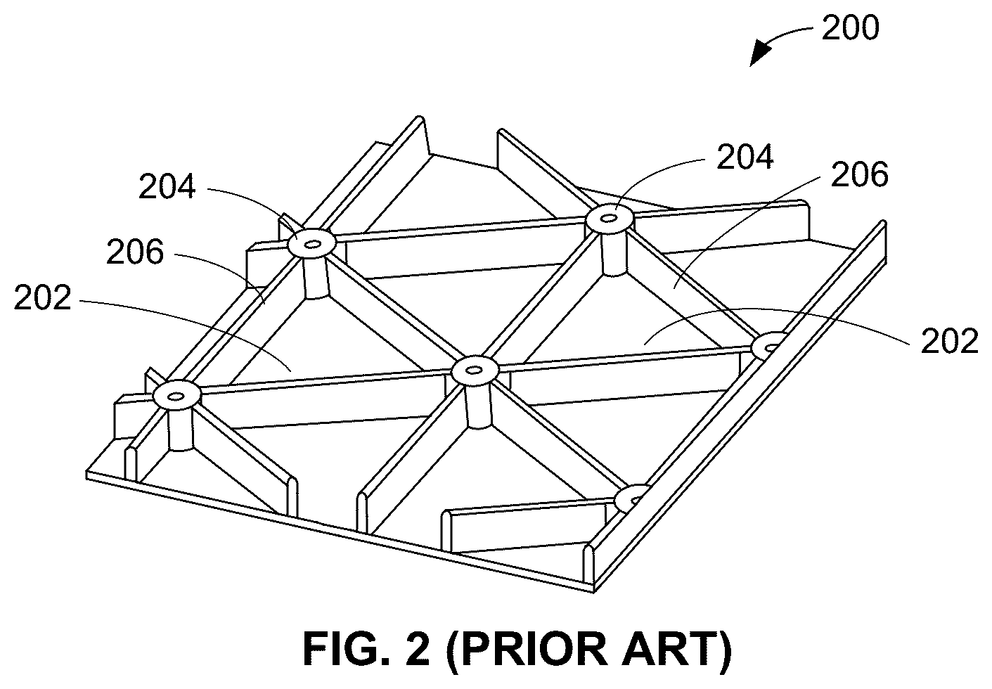 Patent US12338771 Figure 2 – Unit cell structures including stiffening patterns