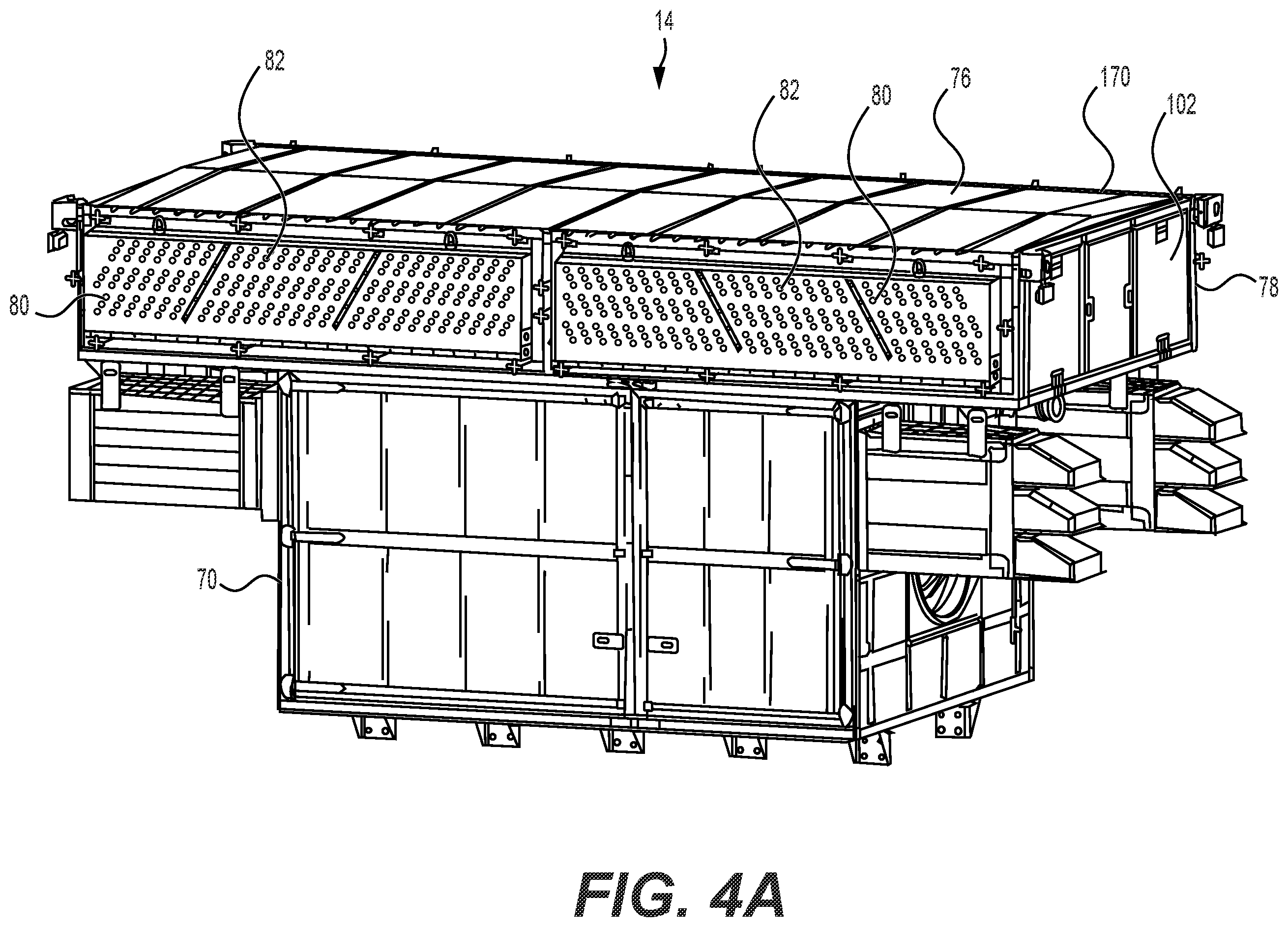 Patent US12338772 Figure 4 – Systems, assemblies, and methods to enhance intake air flow to a gas turbine engine of a hydraulic fracturing unit