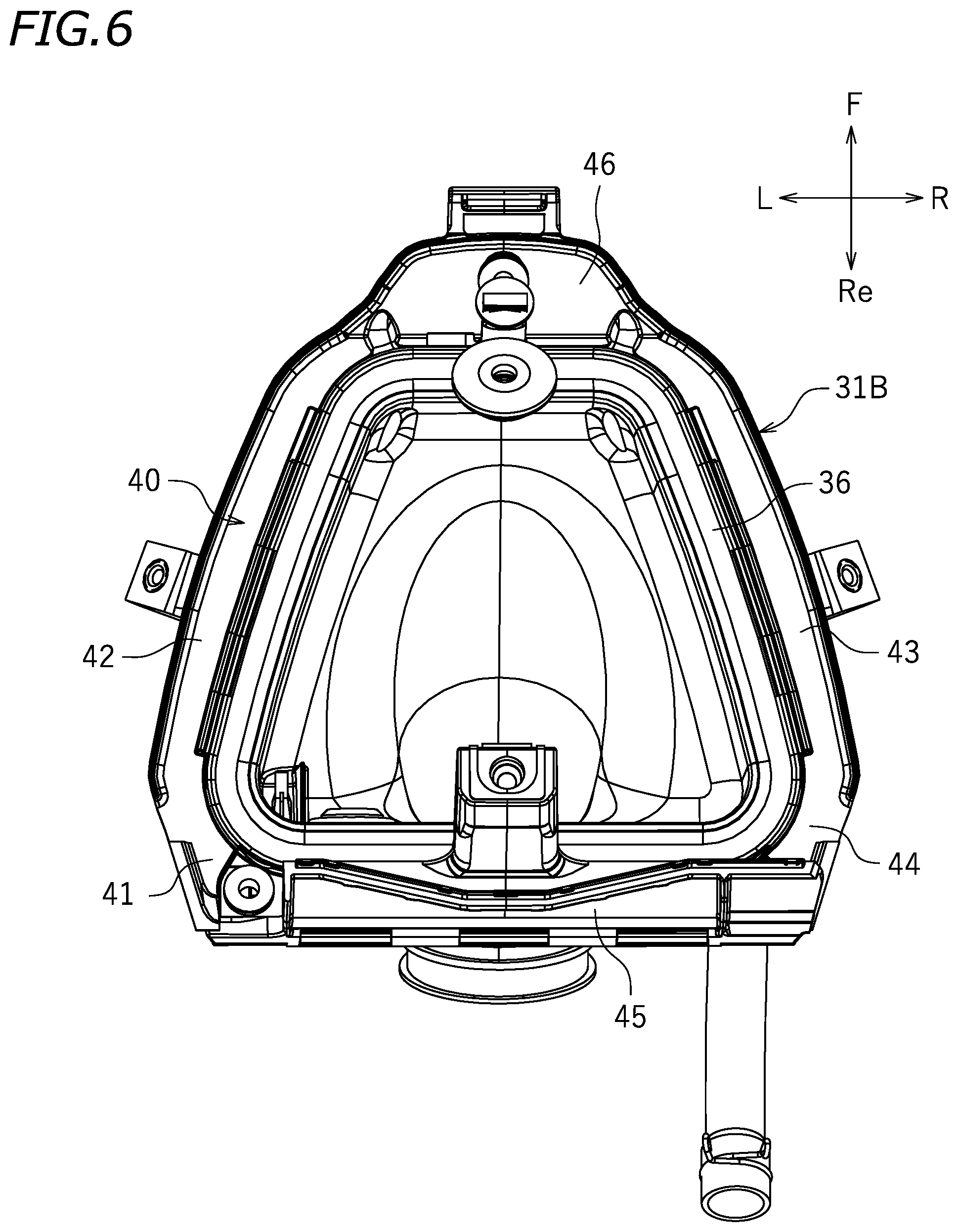 Patent US12338782 Figure 6 – Air cleaner and straddled vehicle including the same
