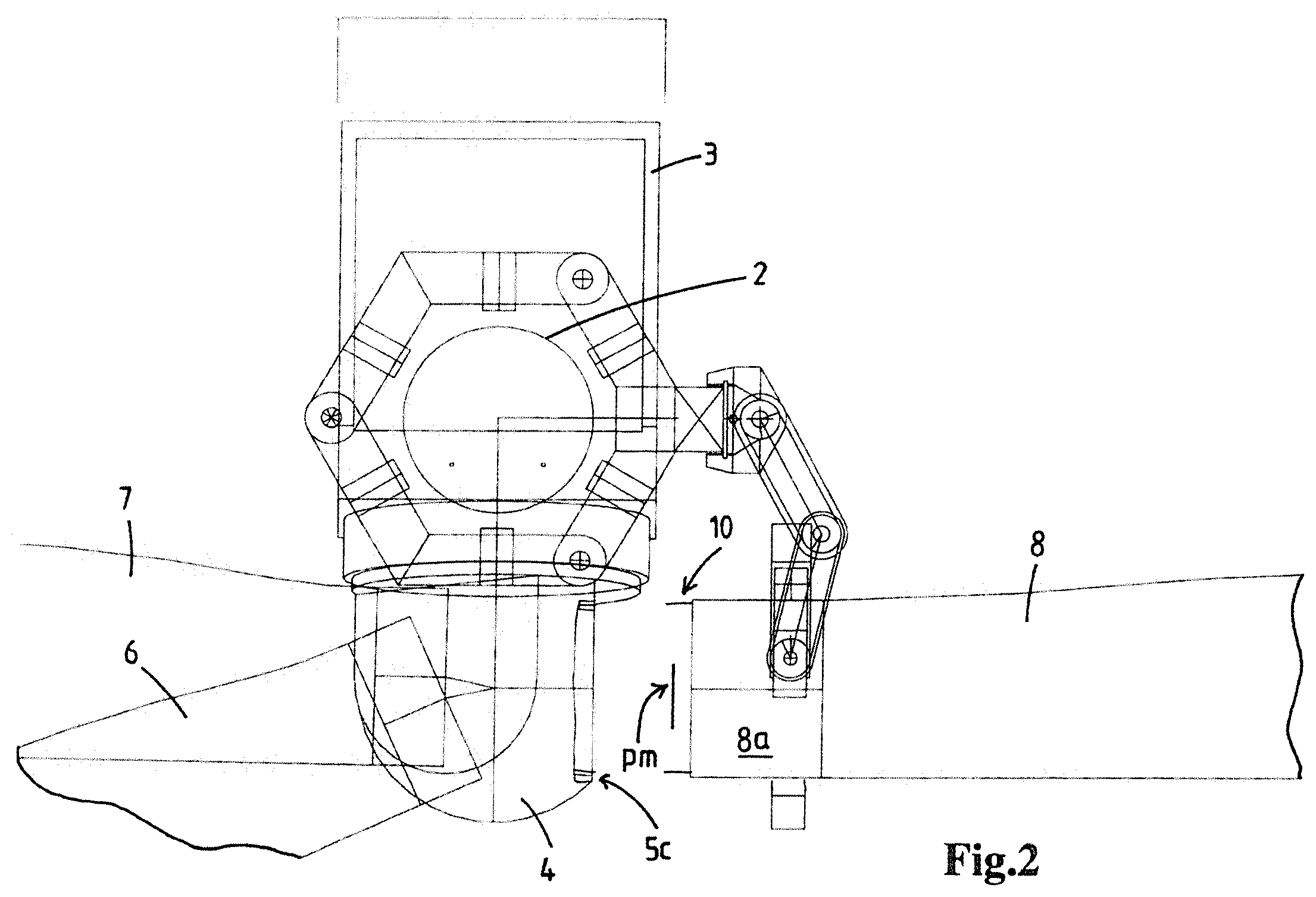 Patent US12338789 Figure 2 – Installation of a rotor blade in horizontal orientation to the hub of a horizontal axis offshore wind turbine that is located offshore