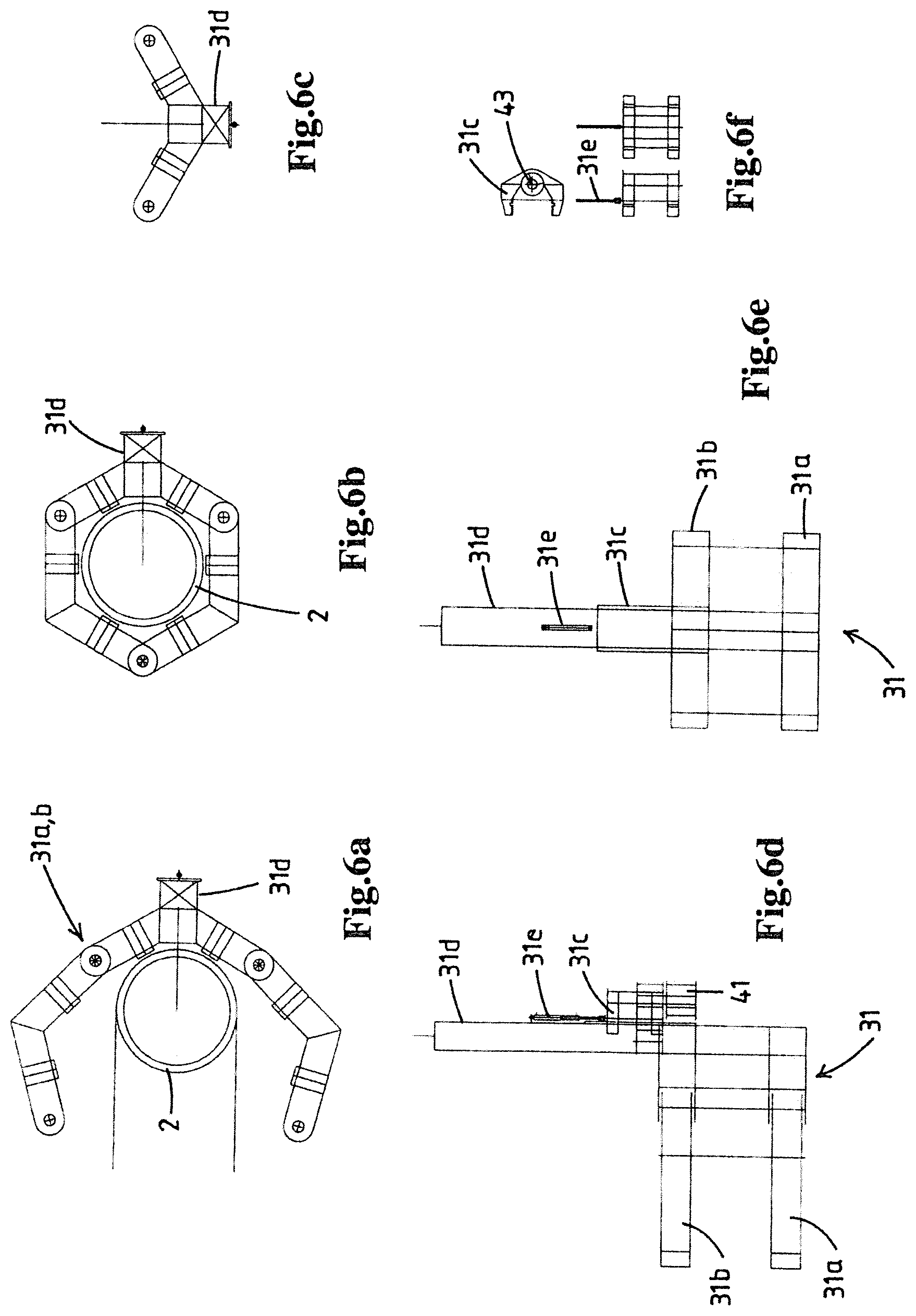 Patent US12338789 Figure 5 – Installation of a rotor blade in horizontal orientation to the hub of a horizontal axis offshore wind turbine that is located offshore