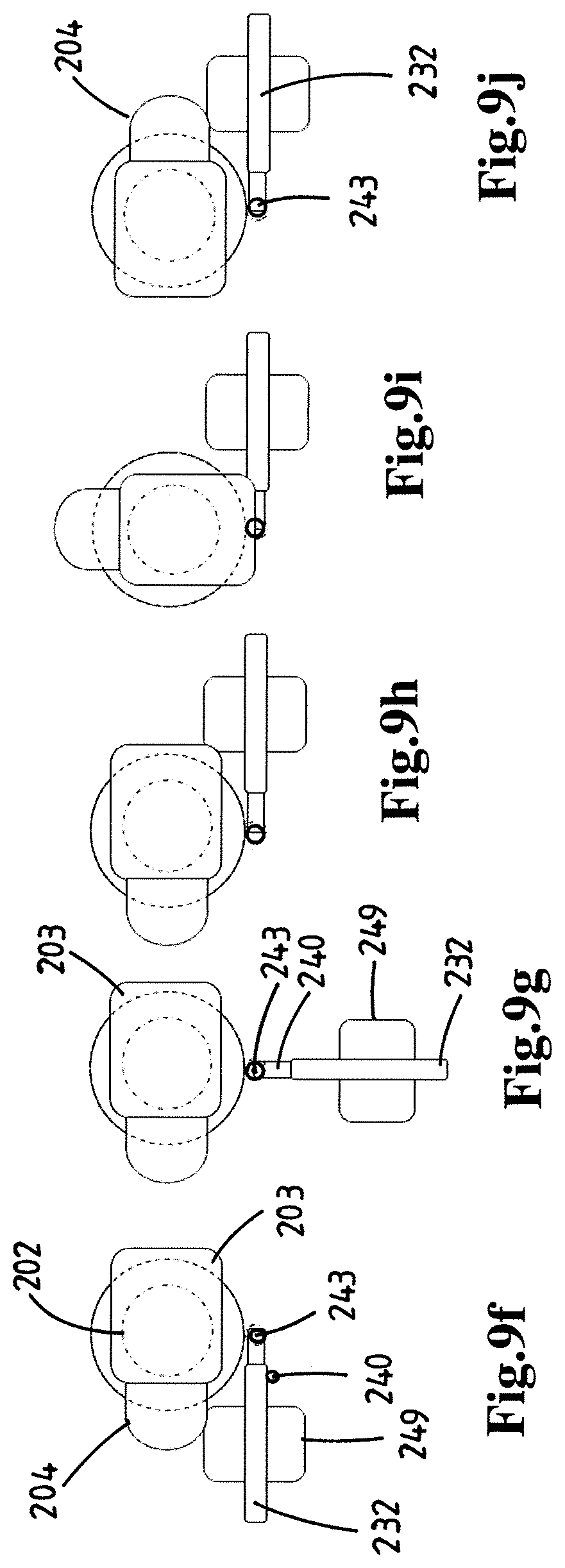 Patent US12338789 Figure 9 – Installation of a rotor blade in horizontal orientation to the hub of a horizontal axis offshore wind turbine that is located offshore
