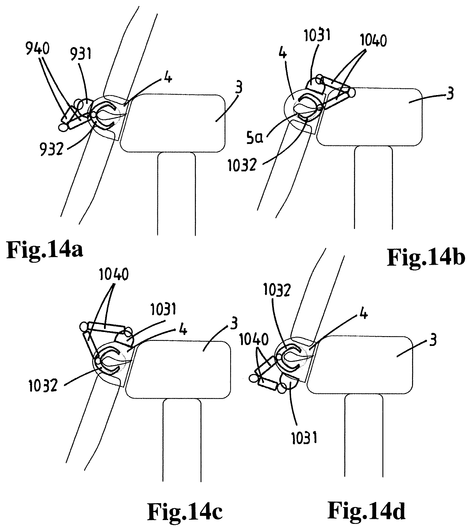 Patent US12338789 Figure 15 – Installation of a rotor blade in horizontal orientation to the hub of a horizontal axis offshore wind turbine that is located offshore